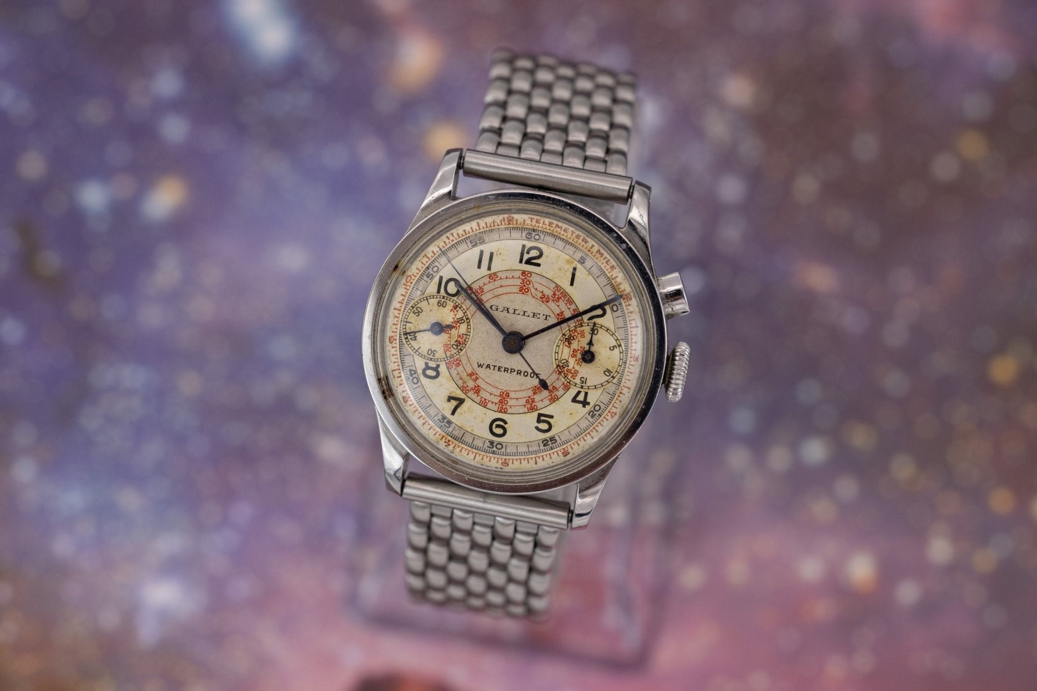 1940s Gallet Monopusher Chronograph - Sierra Time Co