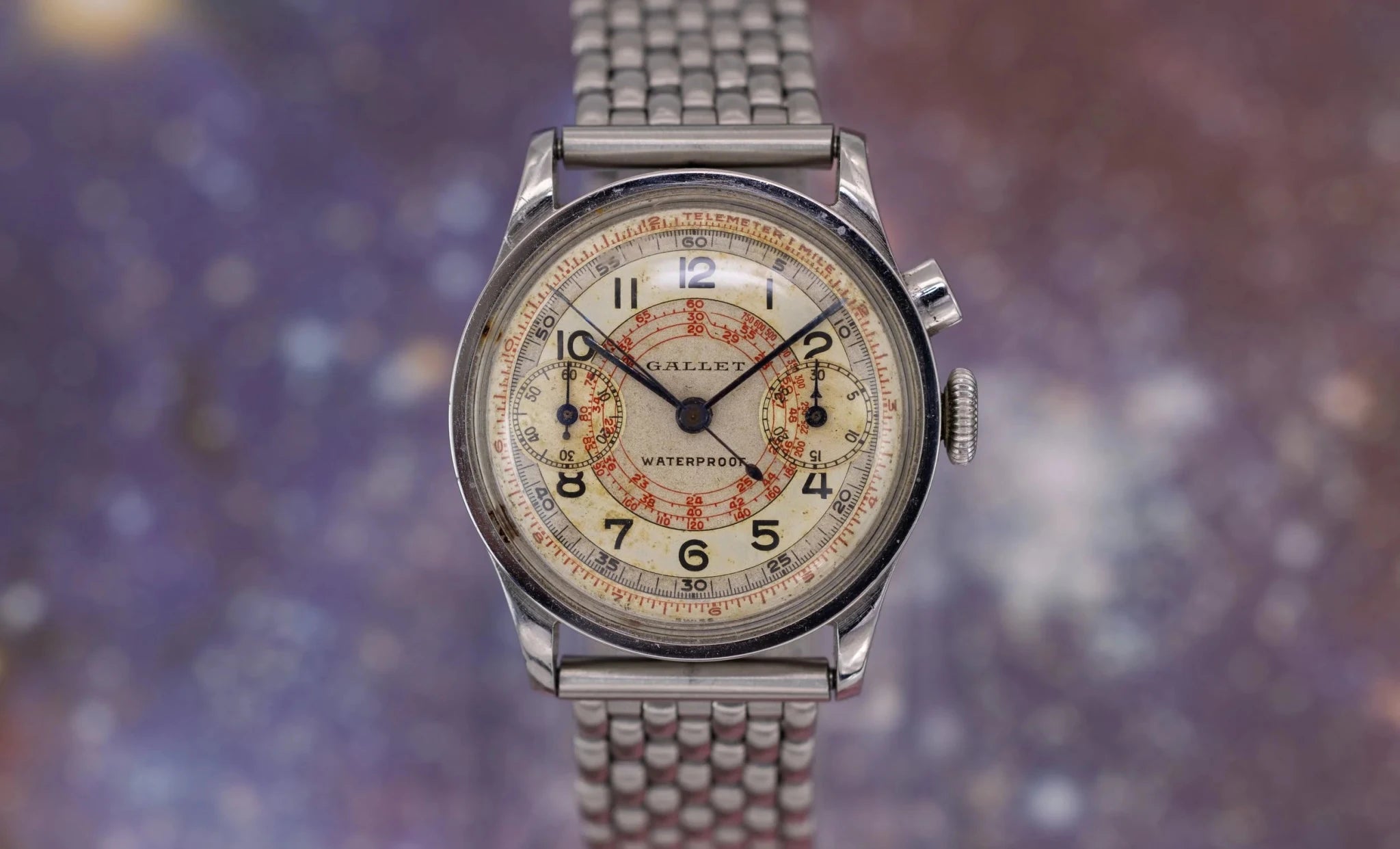 1940s Gallet Monopusher Chronograph - Sierra Time Co