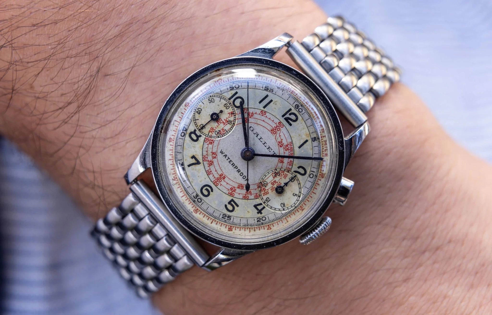 1940s Gallet Monopusher Chronograph - Sierra Time Co