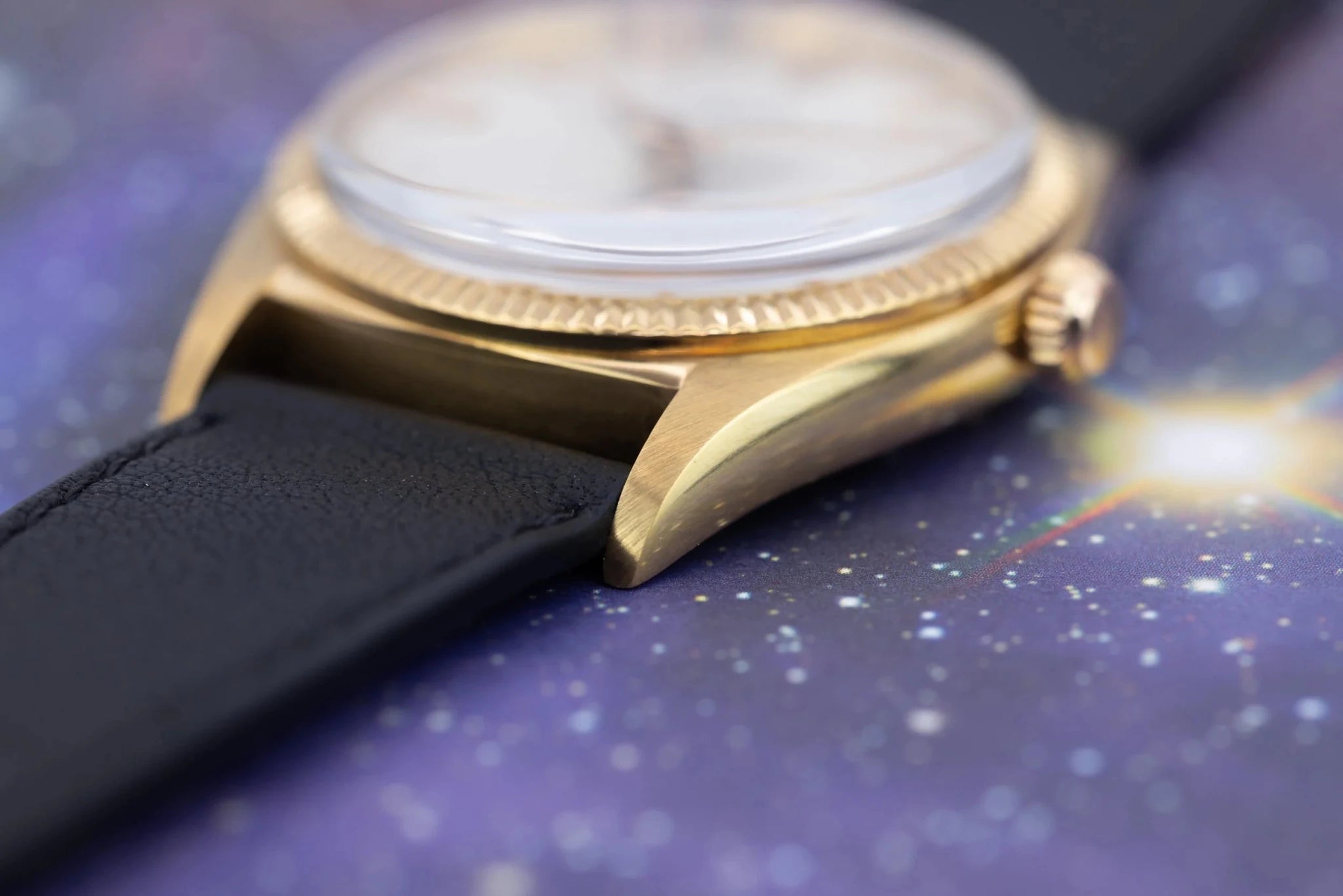 1958 Rolex Oyster Perpetual Ref. 1013 | 18K Yellow Gold | Dauphine Hands | Silver Dial - Sierra Time Co
