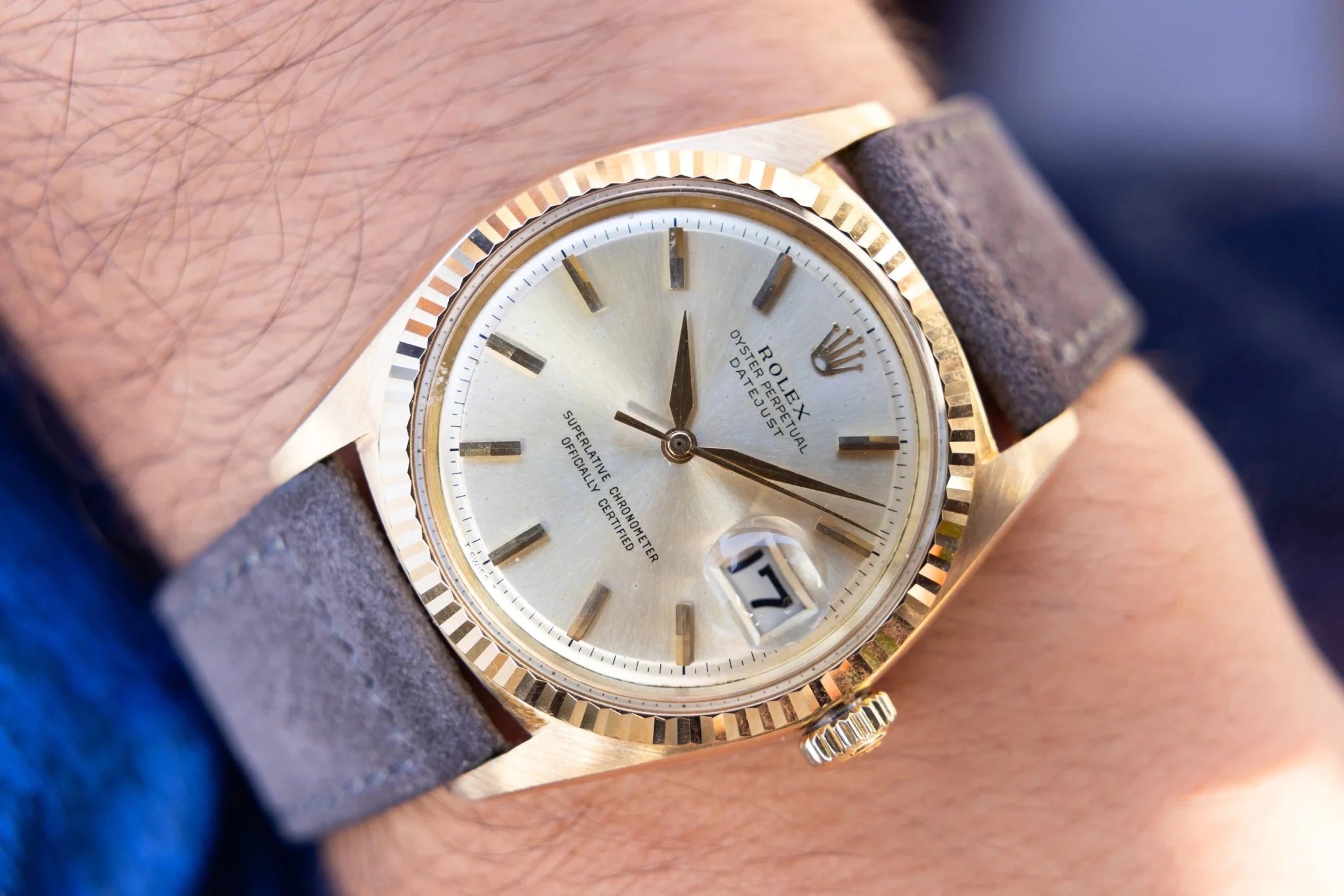 1961 Rolex Datejust Ref. 1601 | 18K YG | Sword Hands - Sierra Time Co