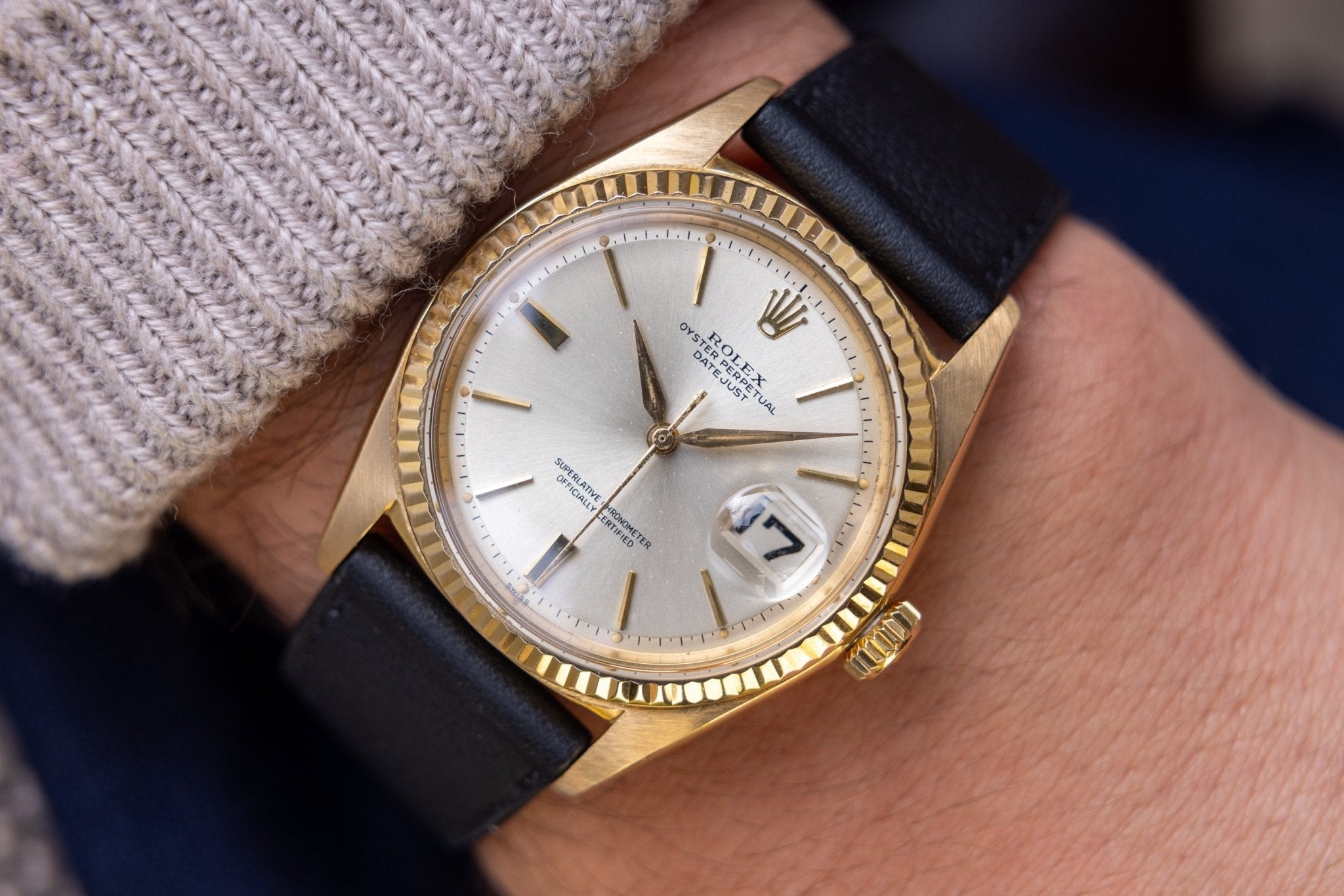 1962 Rolex Datejust Ref. 1601 | 18K YG | Silver Dial | Alpha Hands | Serviced - Sierra Time Co