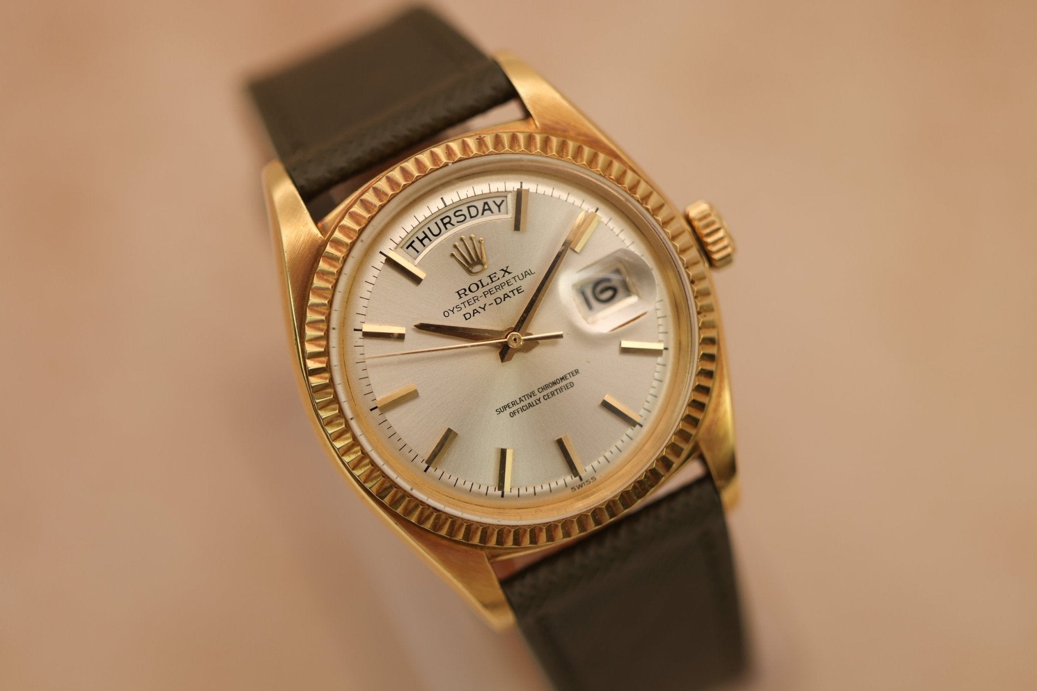1962 Rolex Day-Date Ref. 1803 | Silver Dial | Sword Hands - Sierra Time Co