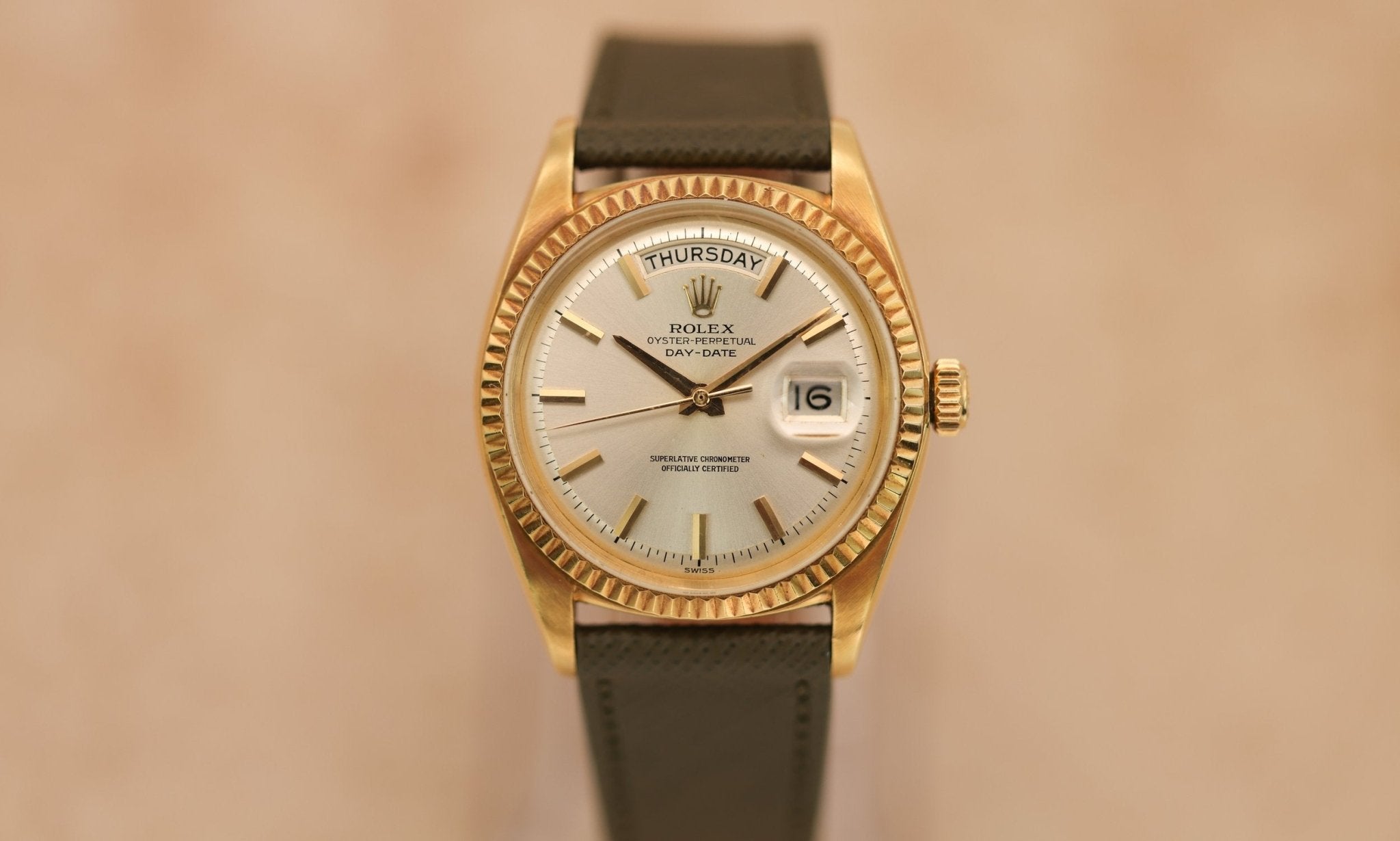 1962 Rolex Day-Date Ref. 1803 | Silver Dial | Sword Hands - Sierra Time Co
