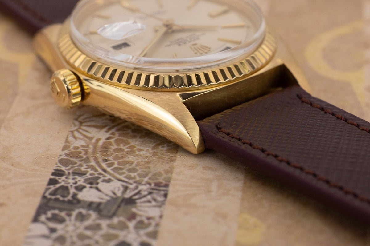1964 Rolex Day-Date Ref. 1803 | 18K YG | Silver Door Stop Dial - Sierra Time Co