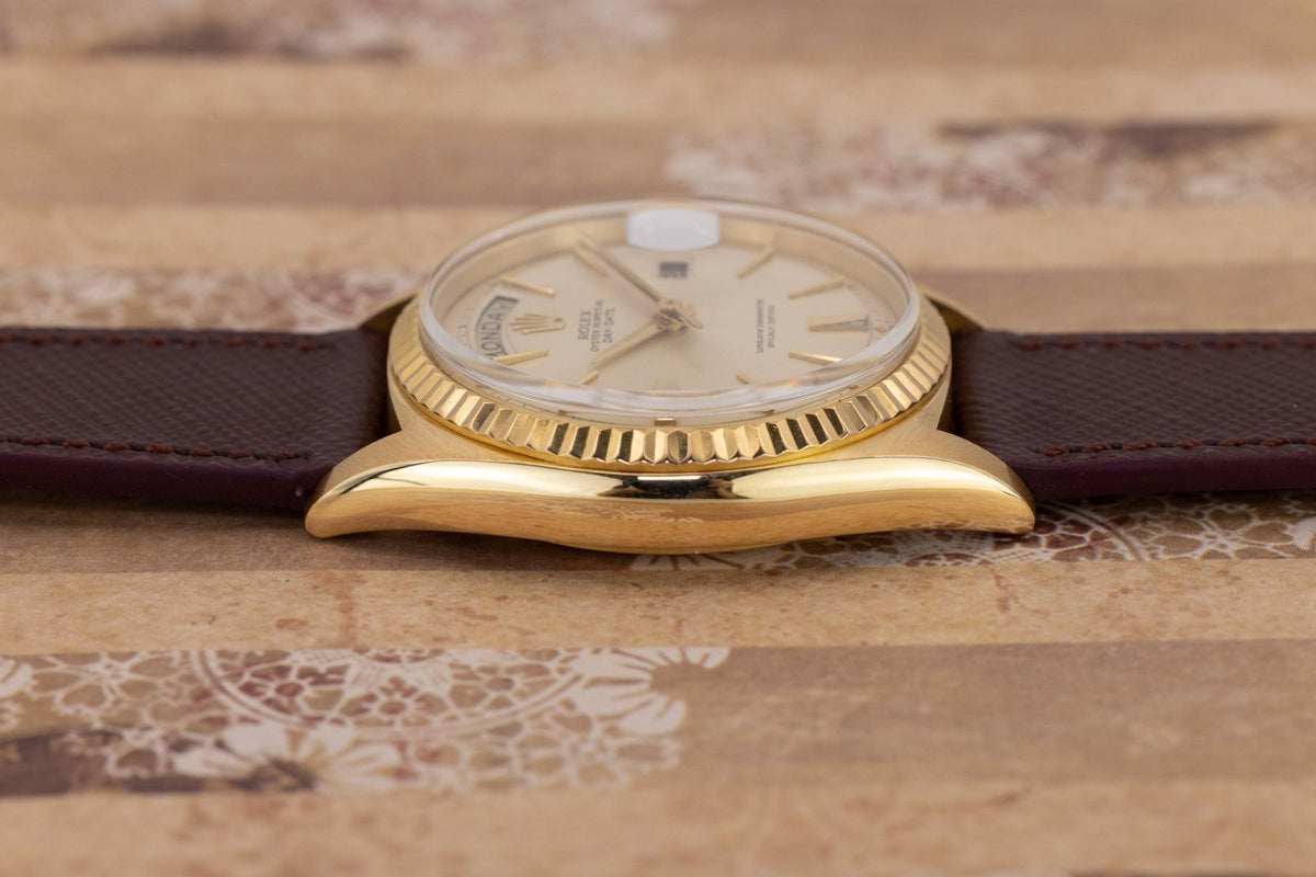 1964 Rolex Day-Date Ref. 1803 | 18K YG | Silver Door Stop Dial - Sierra Time Co