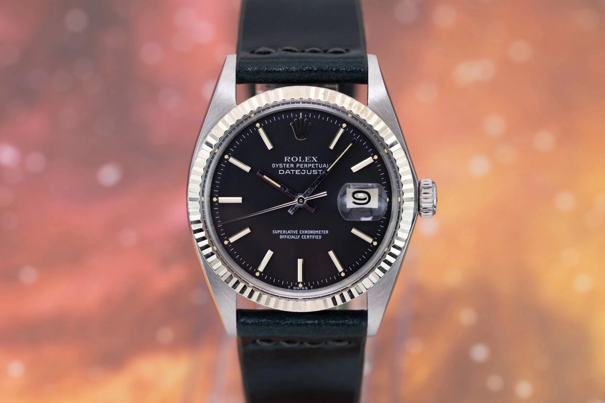 1966 Rolex Datejust Ref. 1601 | Rare Matte Black Dial - Sierra Time Co