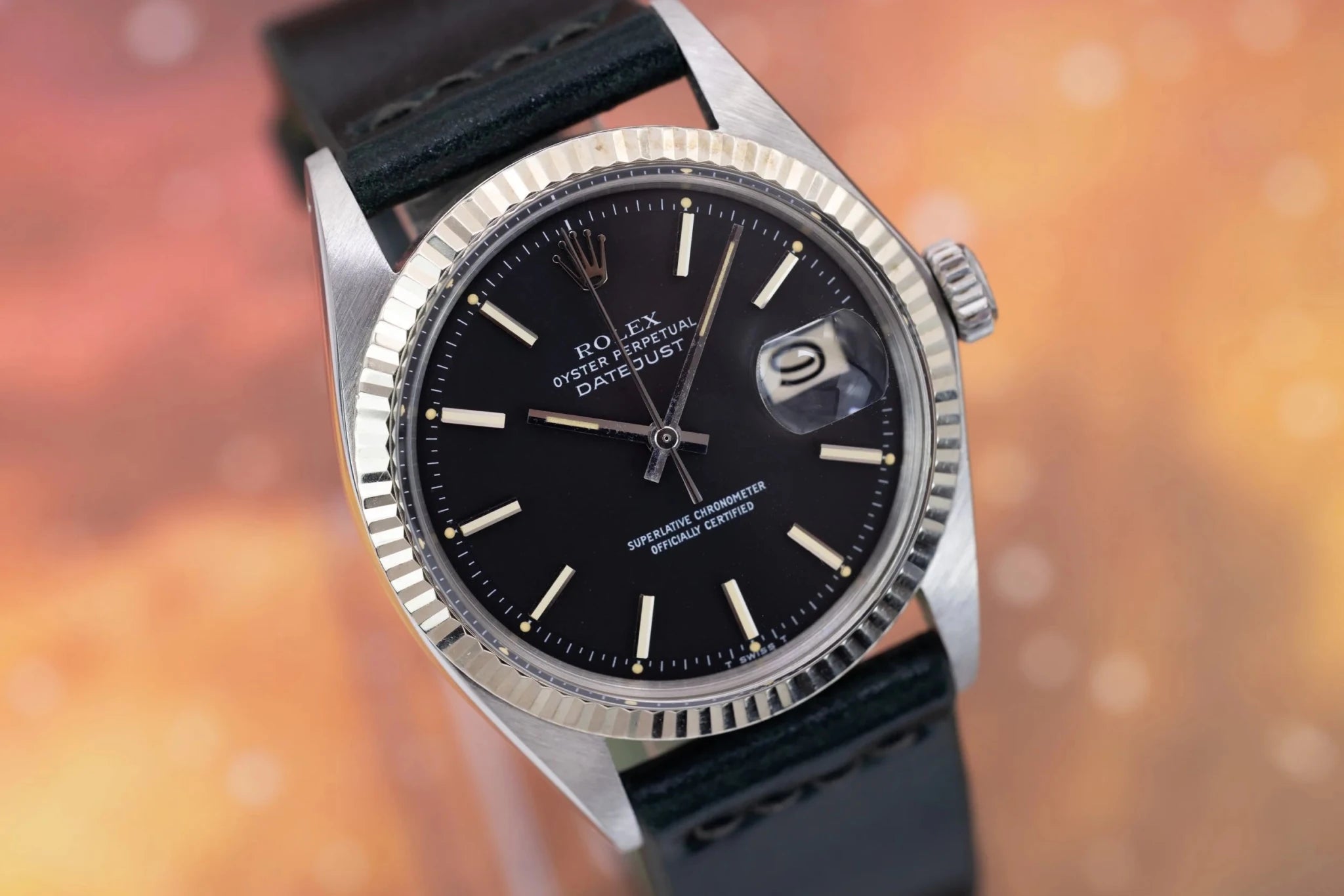 1966 Rolex Datejust Ref. 1601 | Rare Matte Black Dial - Sierra Time Co