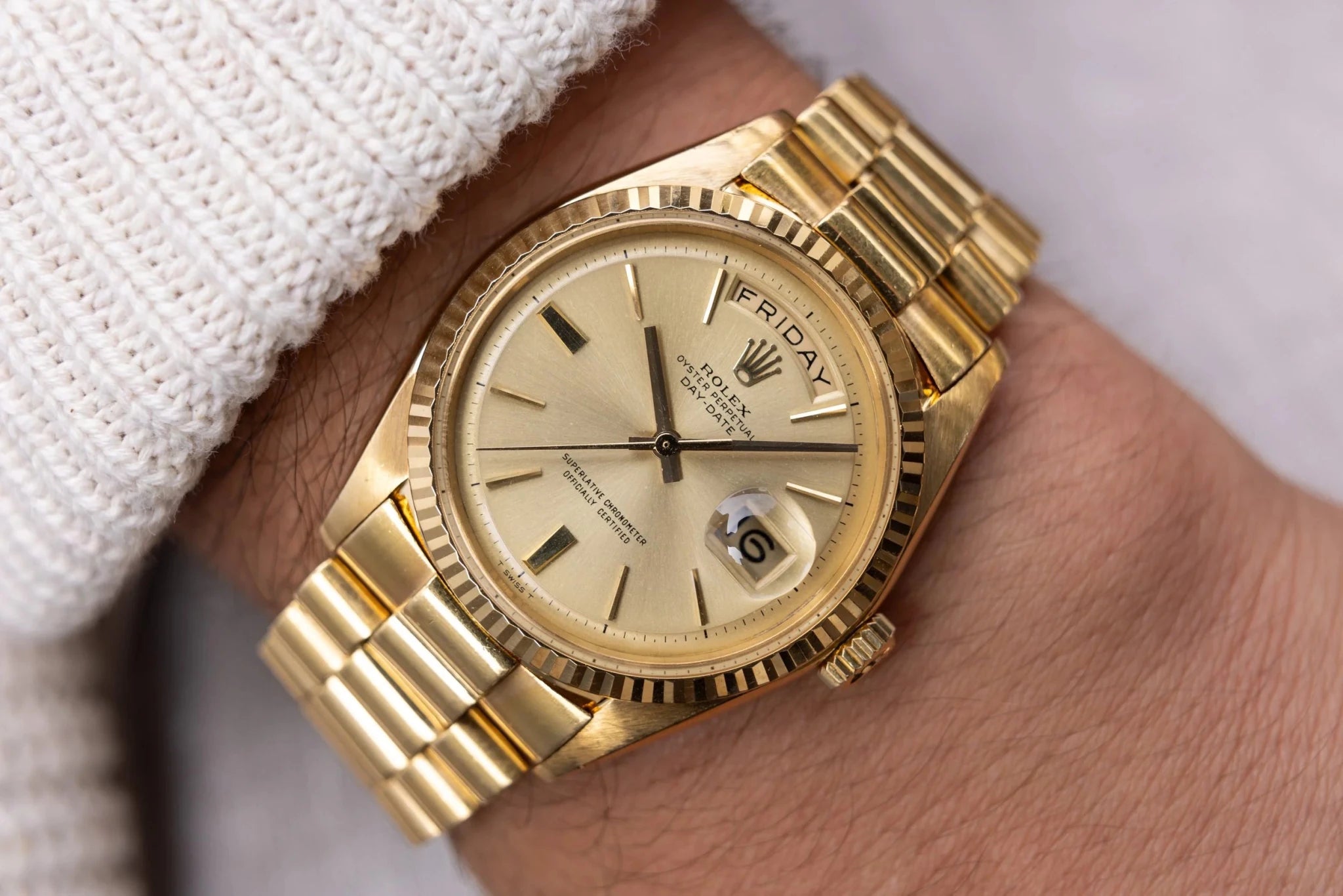 1966 Rolex Day-Date Ref. 1803 | 18K Yellow Gold | Door Stop Dial - Sierra Time Co