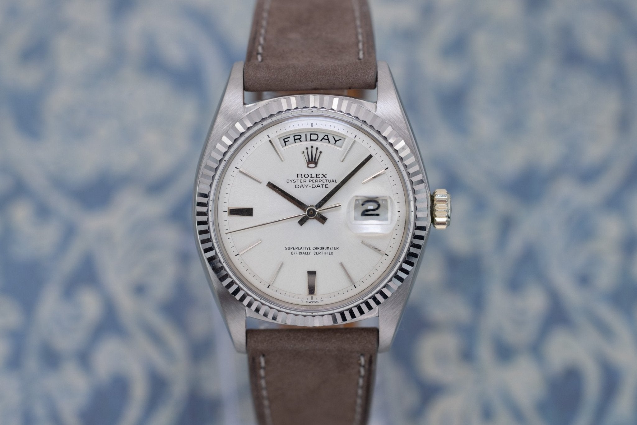 1967 Rolex Day-Date Ref. 1803 | 18K White Gold | Door Stop Dial - Sierra Time Co