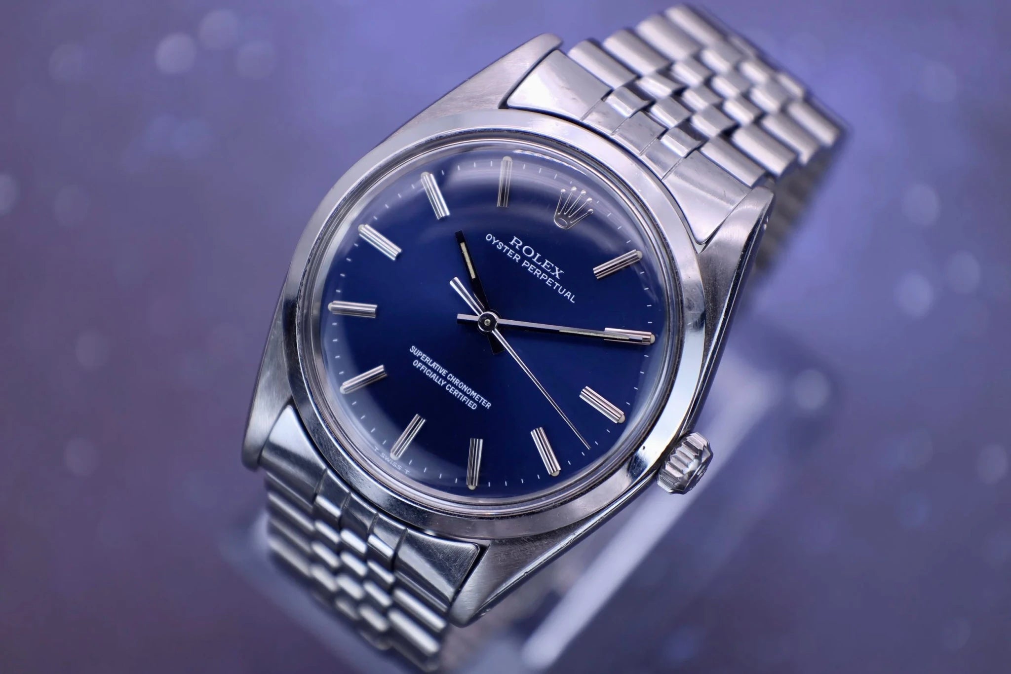 1967 Rolex Oyster Perpetual Ref. 1018 | Indigo Blue Dial - Sierra Time Co