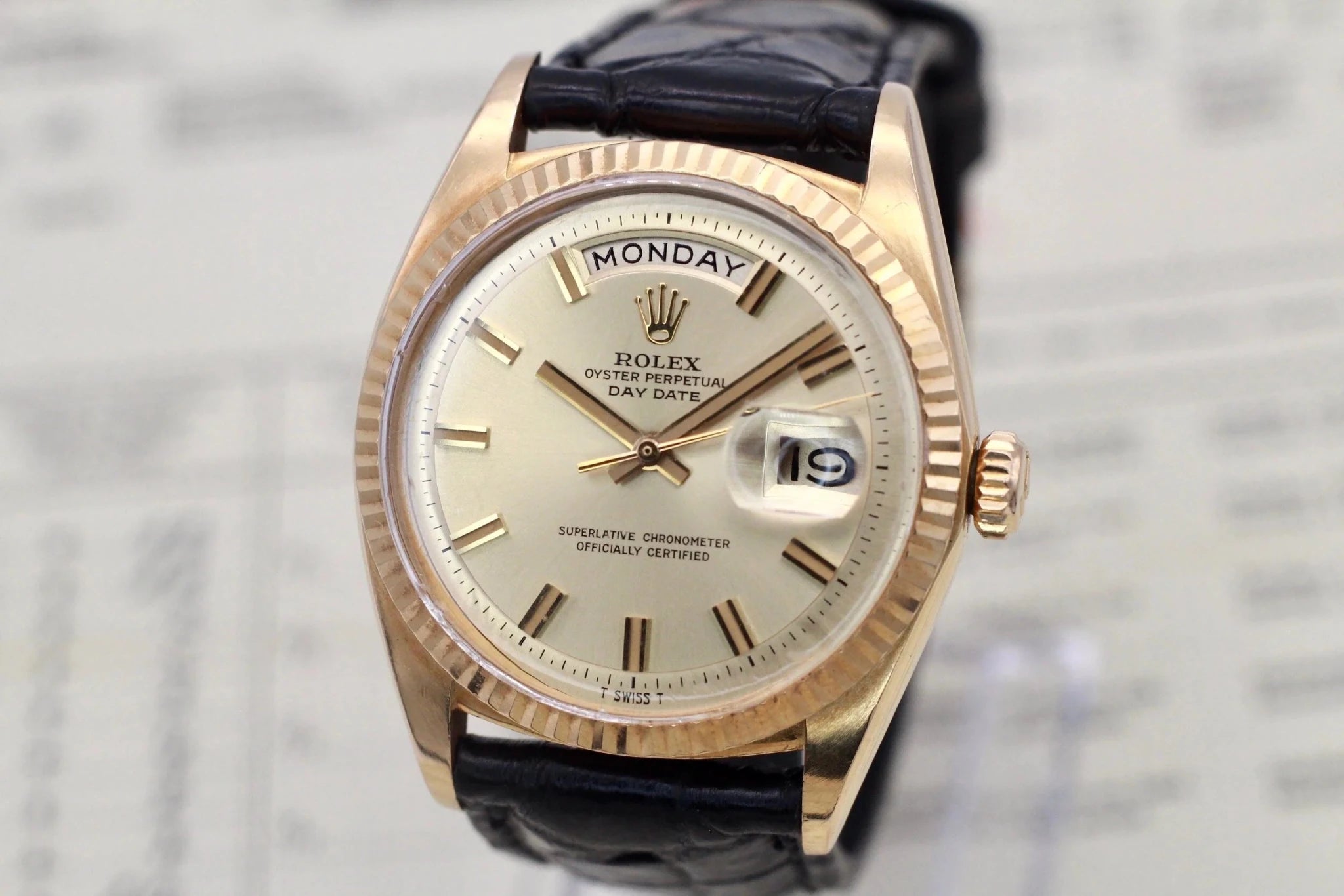 1968 Rolex Day-Date Ref. 1803 Wide Boy | Papers - Sierra Time Co