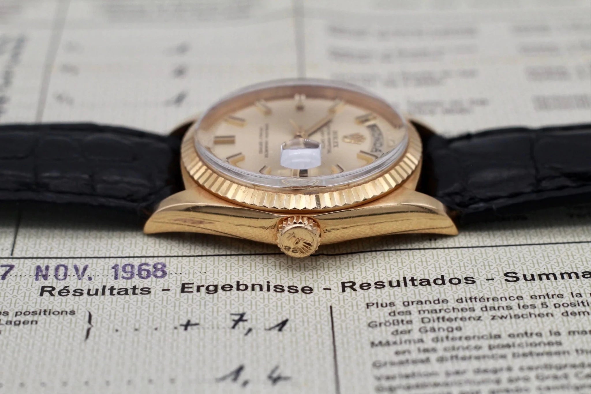 1968 Rolex Day-Date Ref. 1803 Wide Boy | Papers - Sierra Time Co