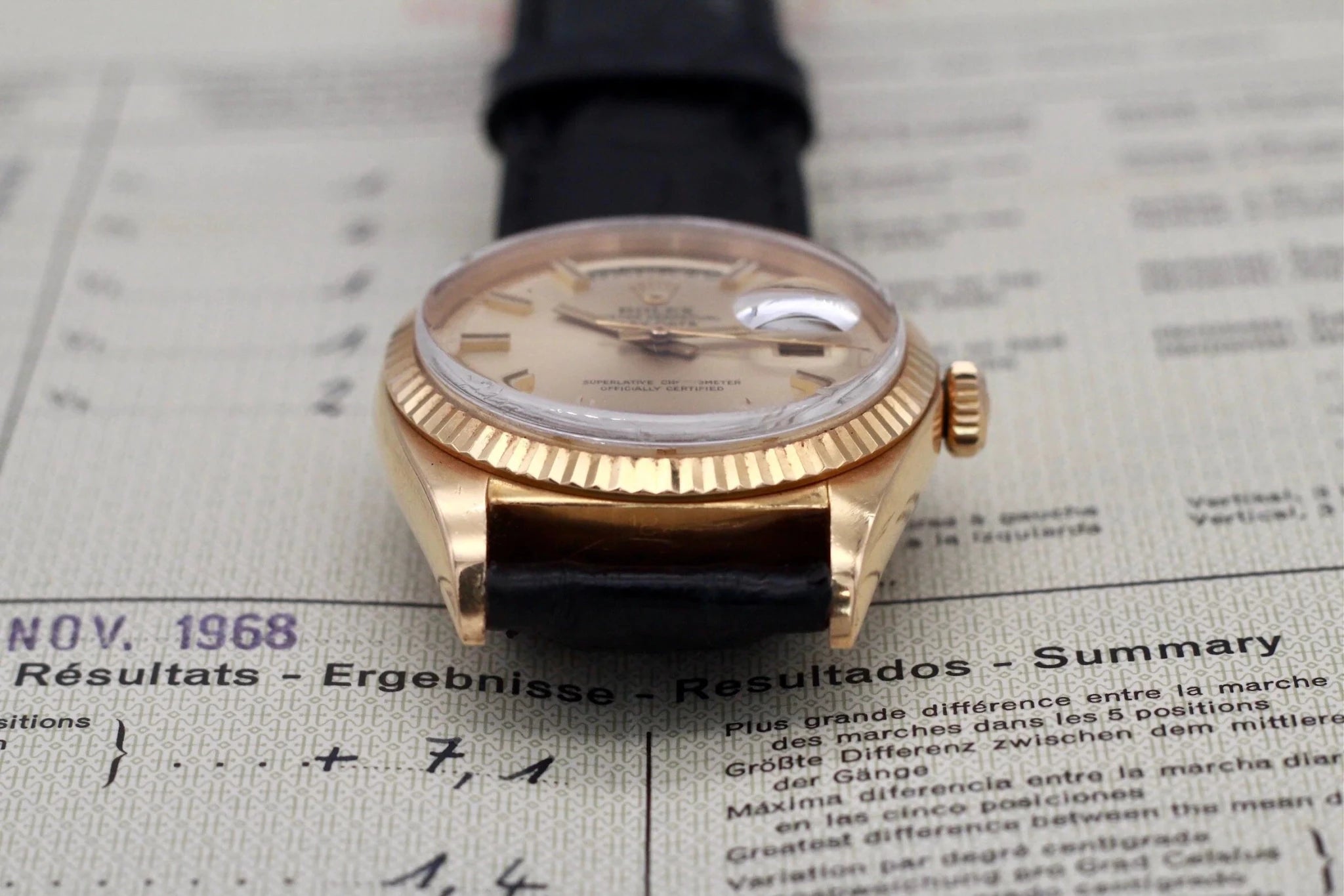 1968 Rolex Day-Date Ref. 1803 Wide Boy | Papers - Sierra Time Co