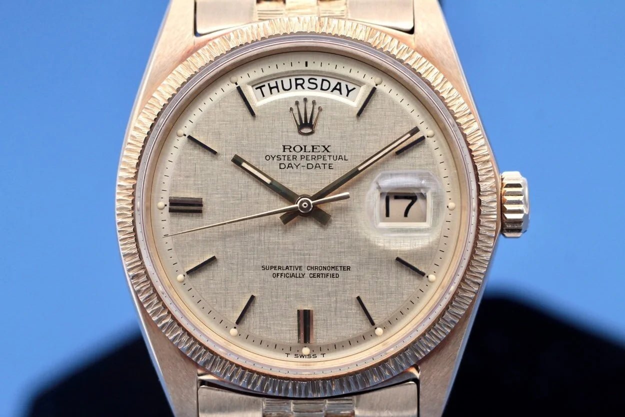 1969 Rolex Day-Date Ref. 1807 Linen Dial - Sierra Time Co