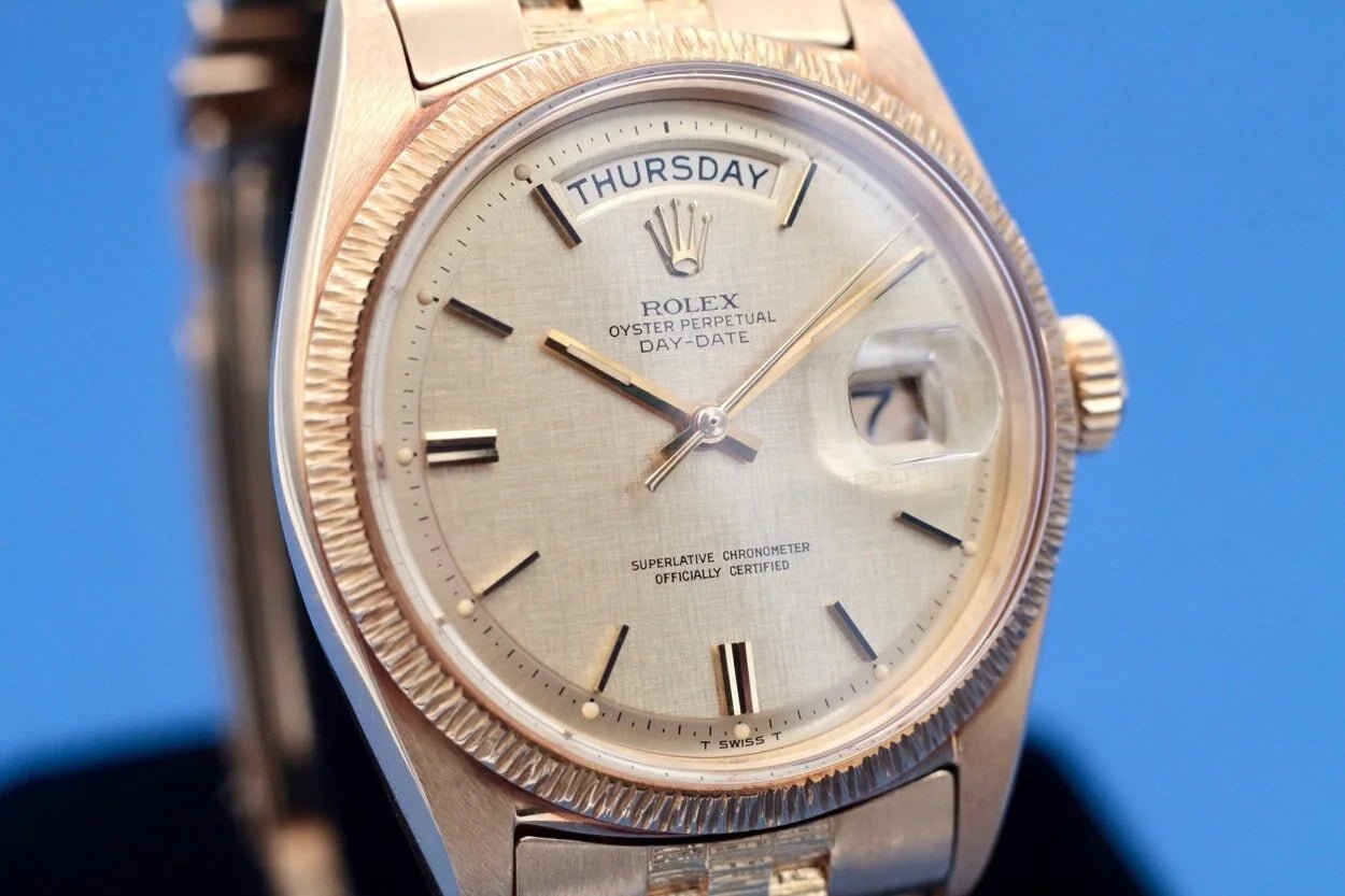1969 Rolex Day-Date Ref. 1807 Linen Dial - Sierra Time Co