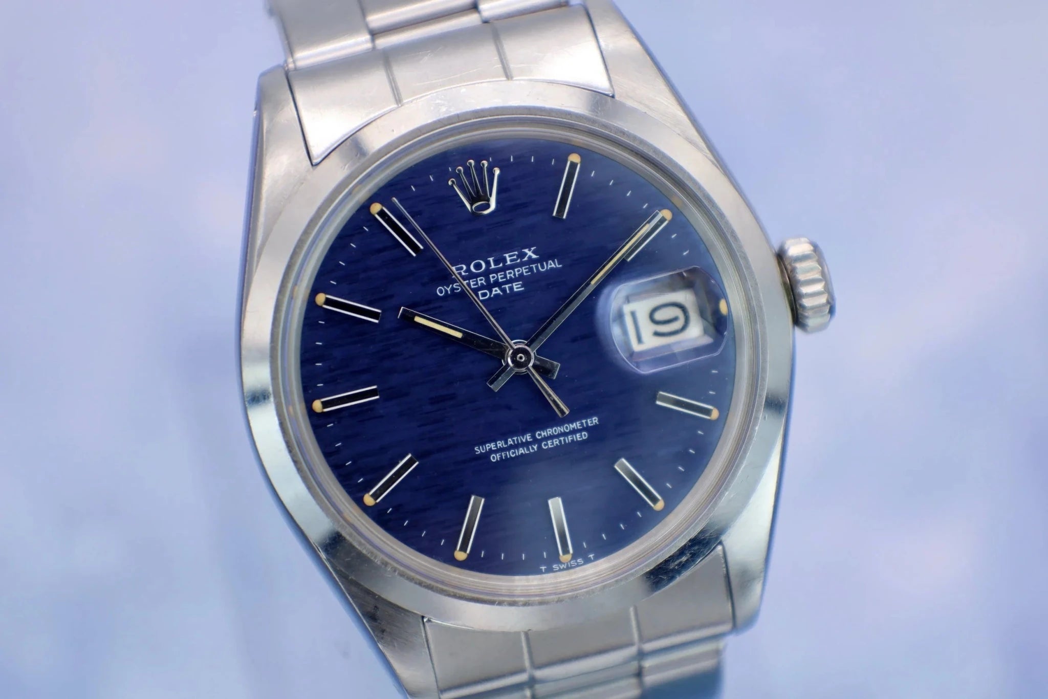 1970 Rolex Date Ref. 1500 | Blue Mosaic Dial - Sierra Time Co