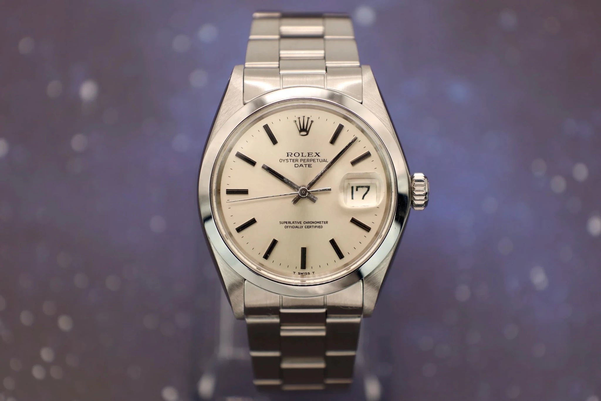 1970 Rolex Date Ref. 1500 | Silver Onyx Dial - Sierra Time Co