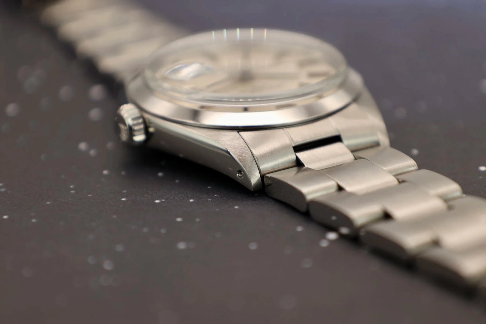 1970 Rolex Date Ref. 1500 | Silver Onyx Dial - Sierra Time Co