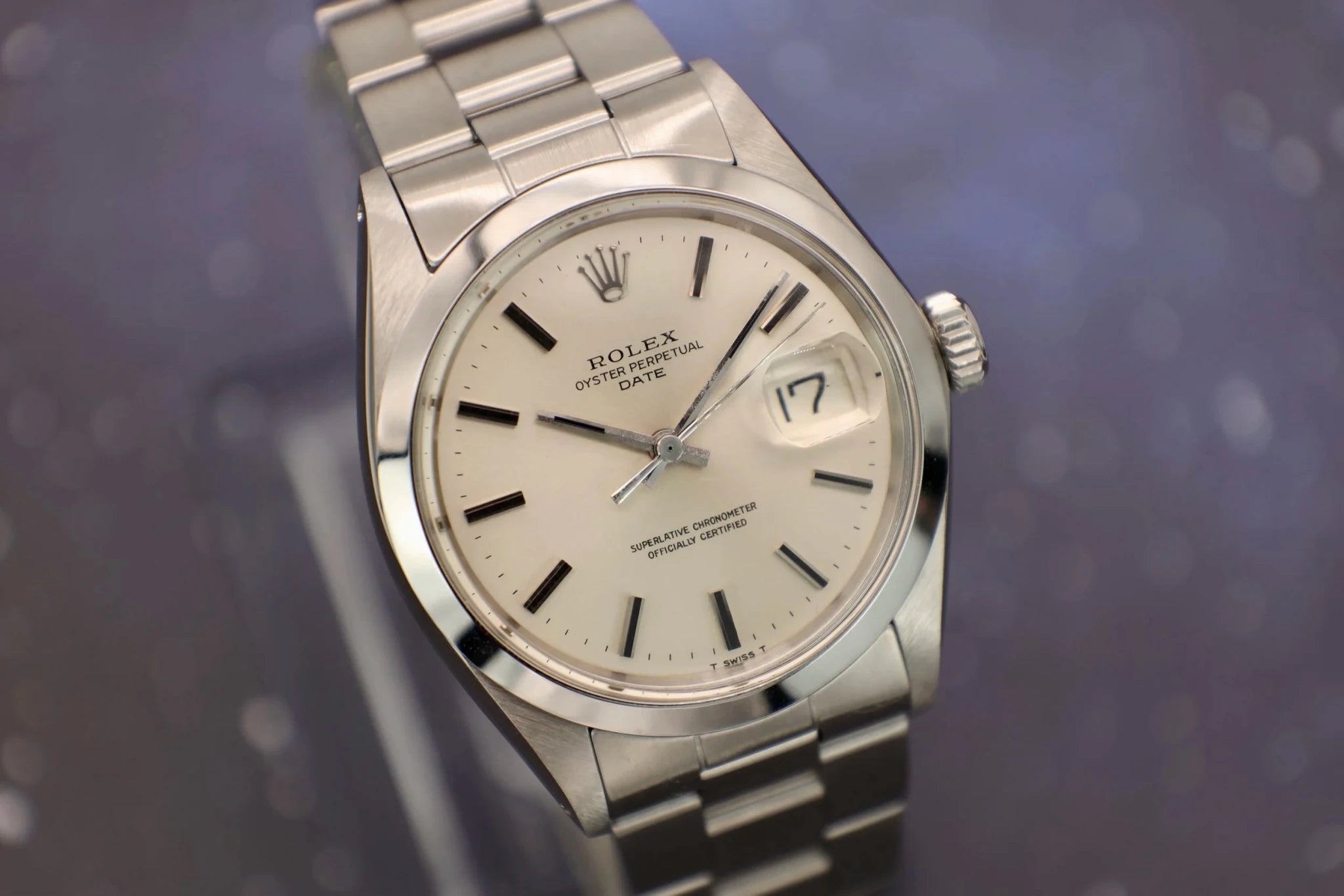 1970 Rolex Date Ref. 1500 | Silver Onyx Dial - Sierra Time Co