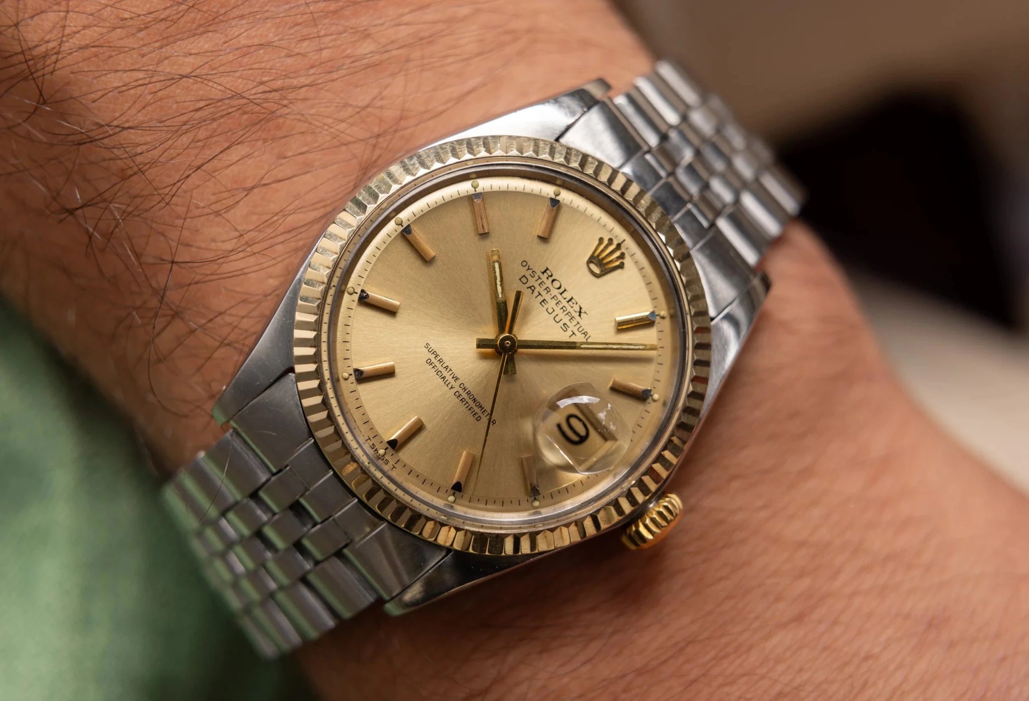 1970 Rolex Datejust Ref. 1601 | Champagne Noir Dial - Sierra Time Co