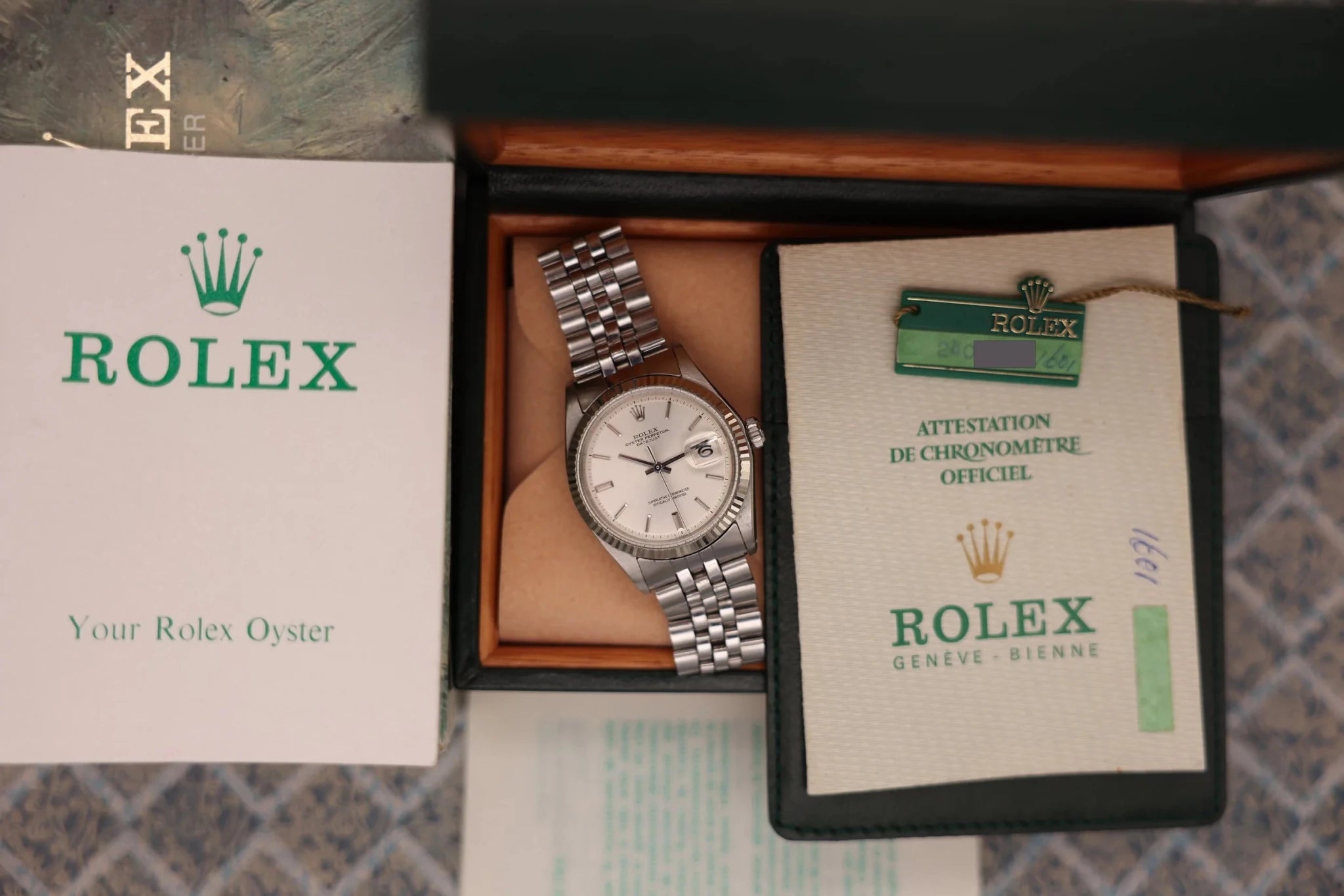1970 Rolex Datejust Ref. 1601 | Silver Non-Lume Dial | Full Set - Sierra Time Co
