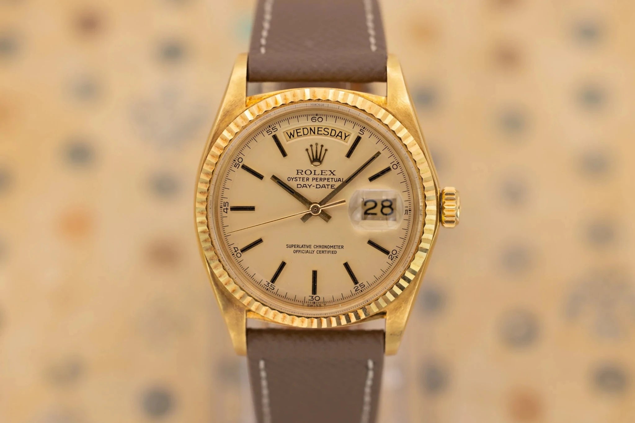 1970 Rolex Day-Date Ref. 1803 | Champagne Dial | Box and Papers - Sierra Time Co