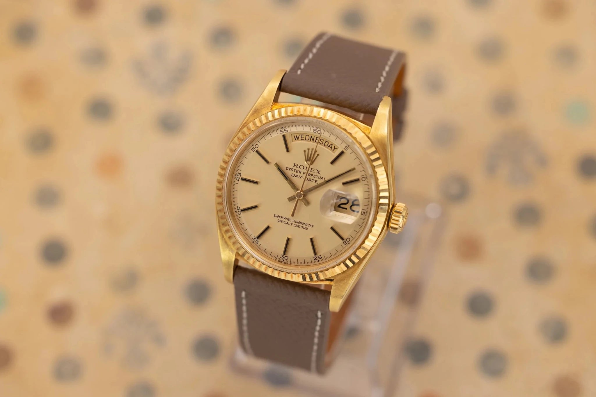 1970 Rolex Day-Date Ref. 1803 | Champagne Dial | Box and Papers - Sierra Time Co