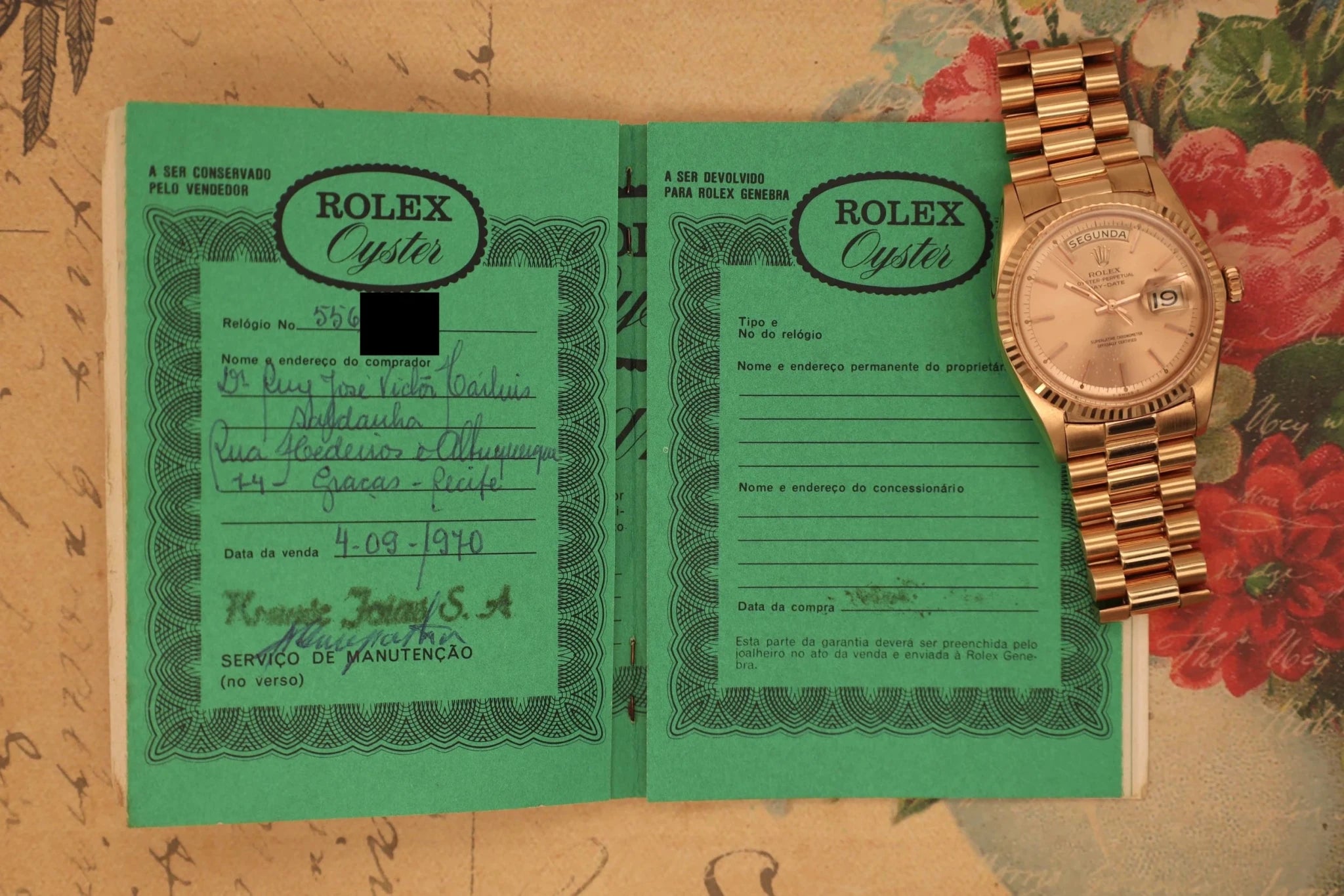 1970 Rolex Day-Date Ref. 1803 | Pink Gold | Papers - Sierra Time Co