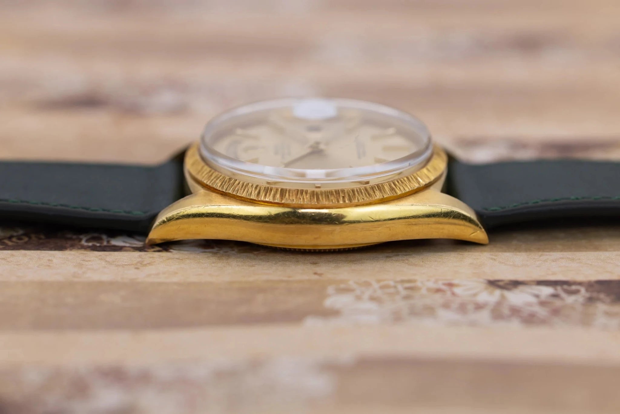 1970 Rolex Day-Date Ref. 1807 | Bark Finish | Non-Lume Champagne Dial - Sierra Time Co