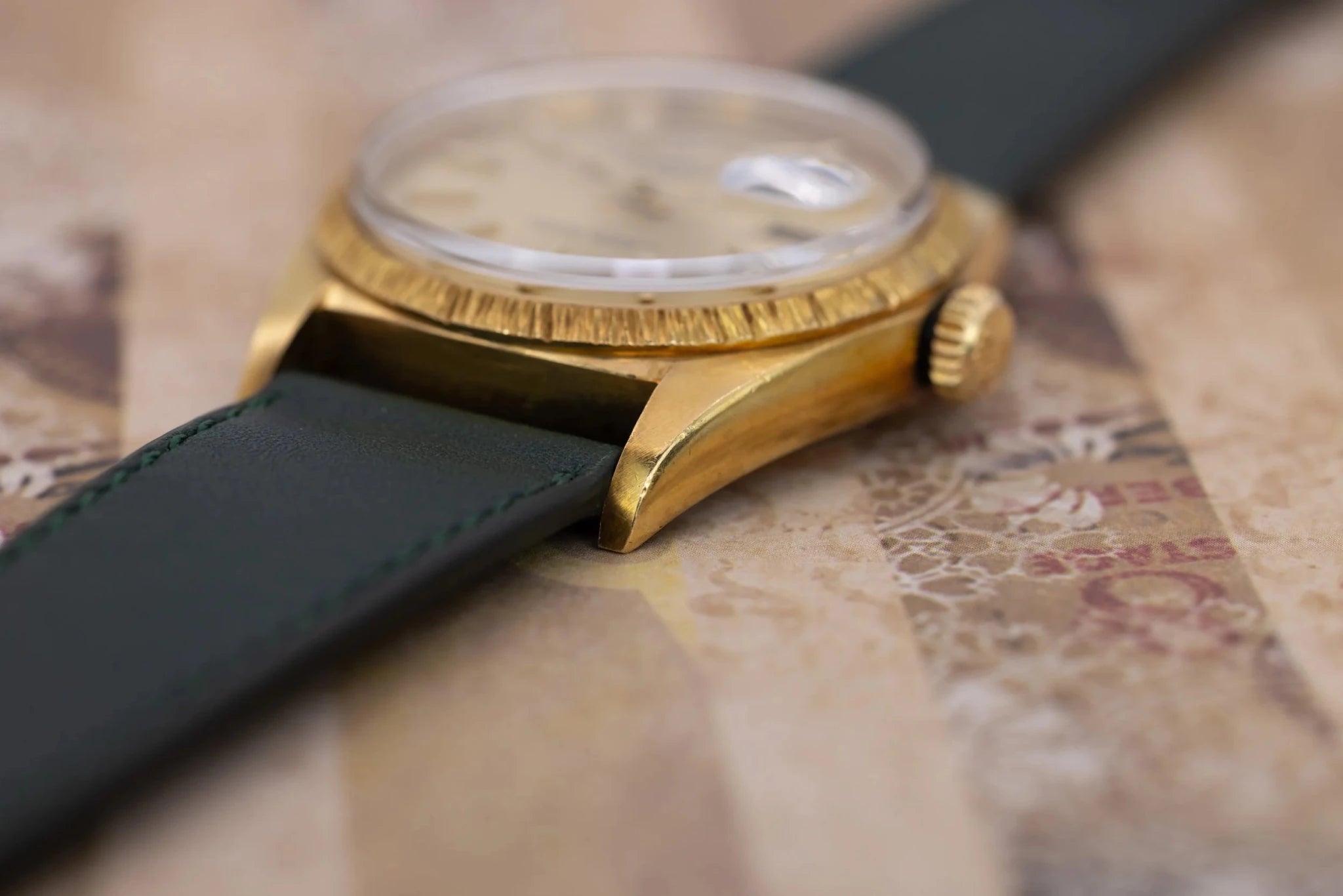 1970 Rolex Day-Date Ref. 1807 | Bark Finish | Non-Lume Champagne Dial - Sierra Time Co