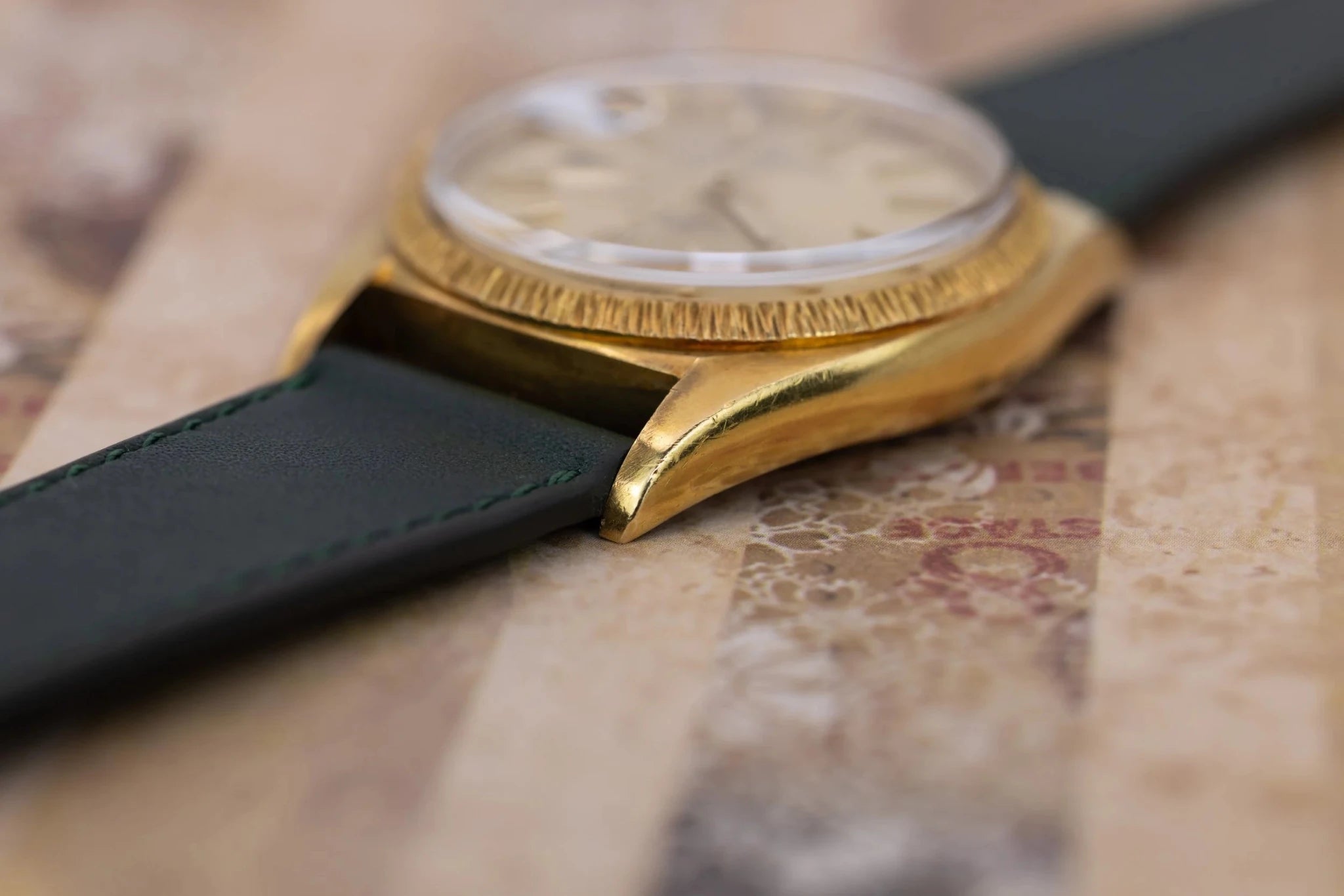 1970 Rolex Day-Date Ref. 1807 | Bark Finish | Non-Lume Champagne Dial - Sierra Time Co