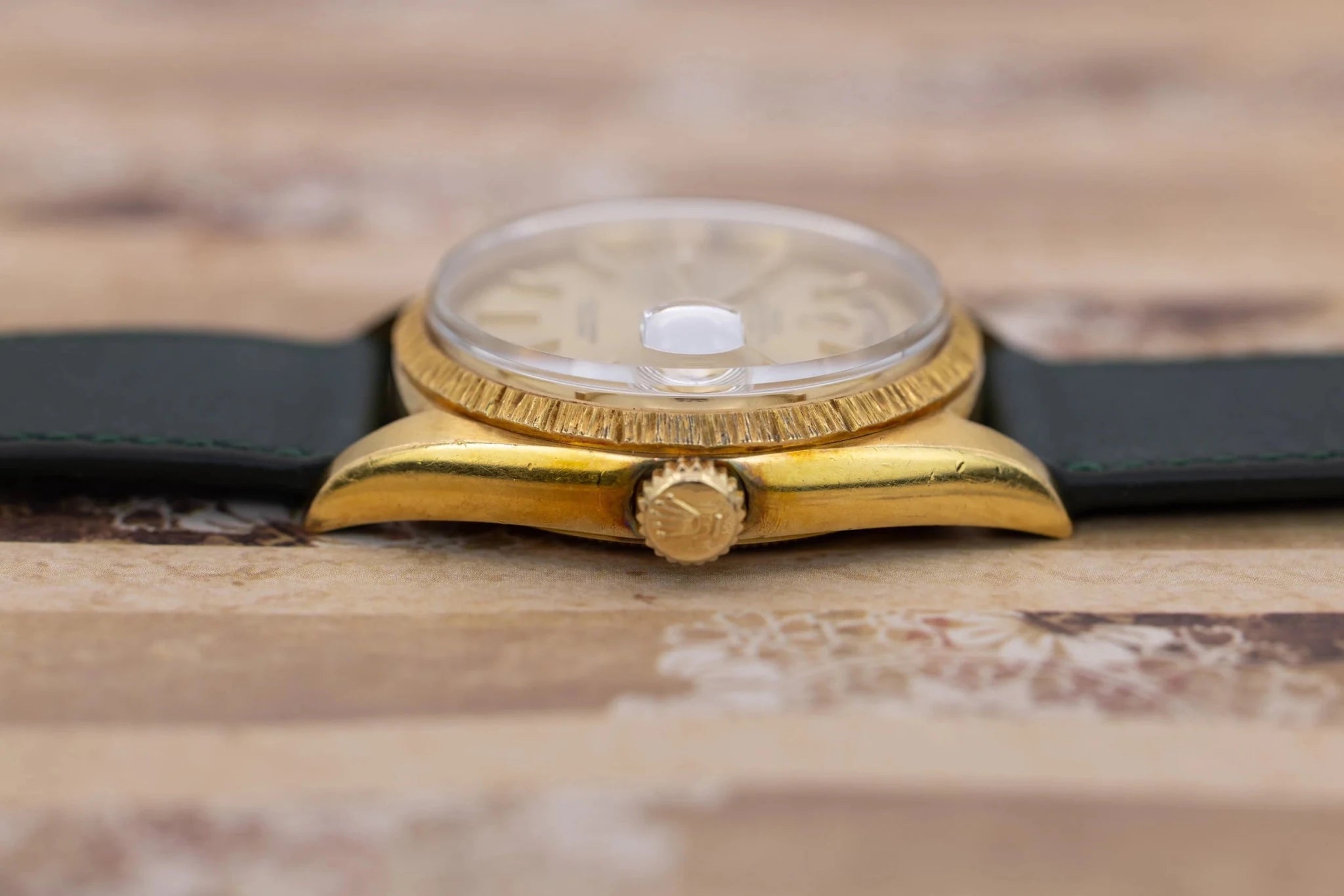 1970 Rolex Day-Date Ref. 1807 | Bark Finish | Non-Lume Champagne Dial - Sierra Time Co