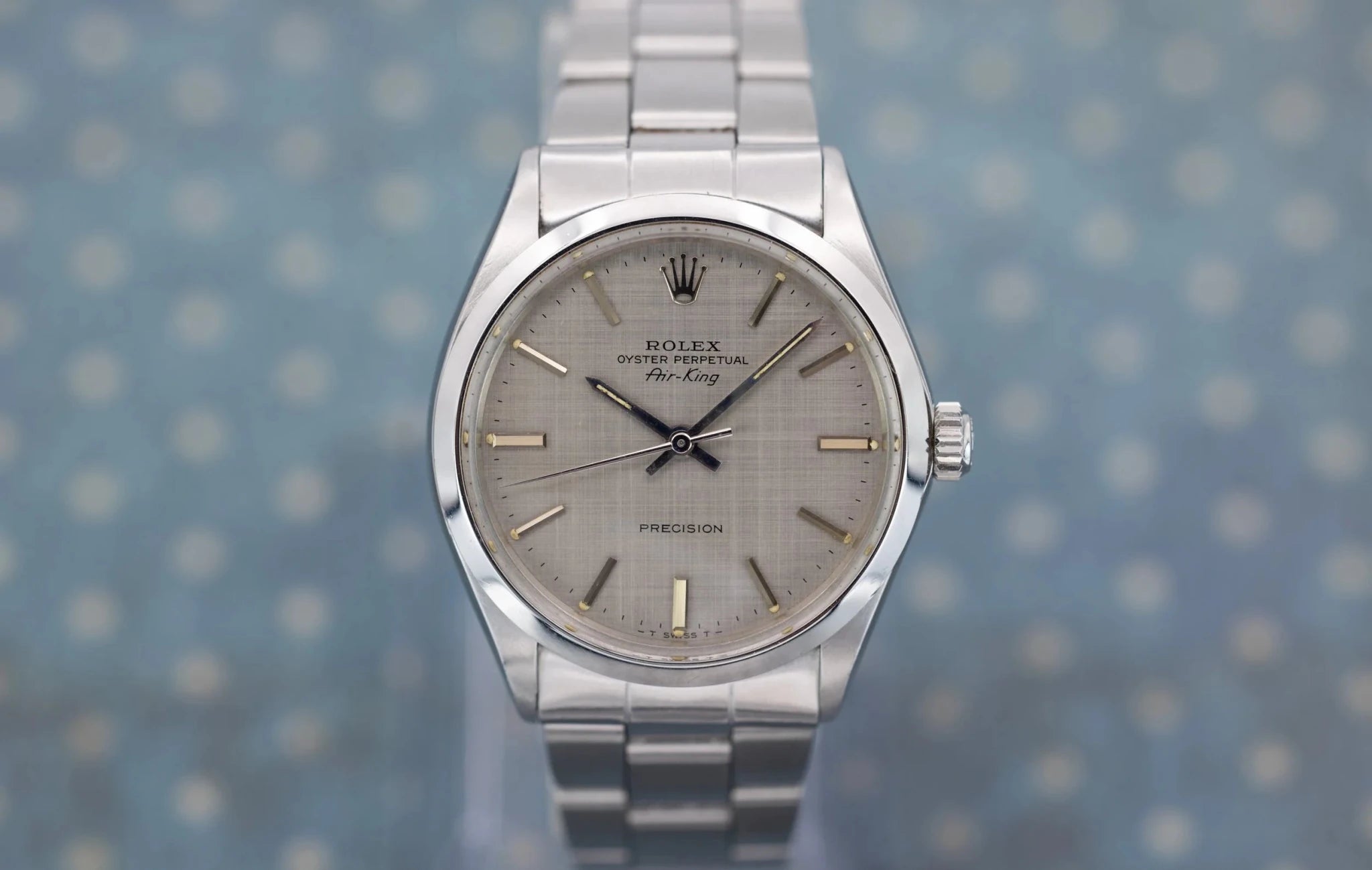 1971 Rolex Air-King Ref. 5500 | Silver Linen Dial - Sierra Time Co