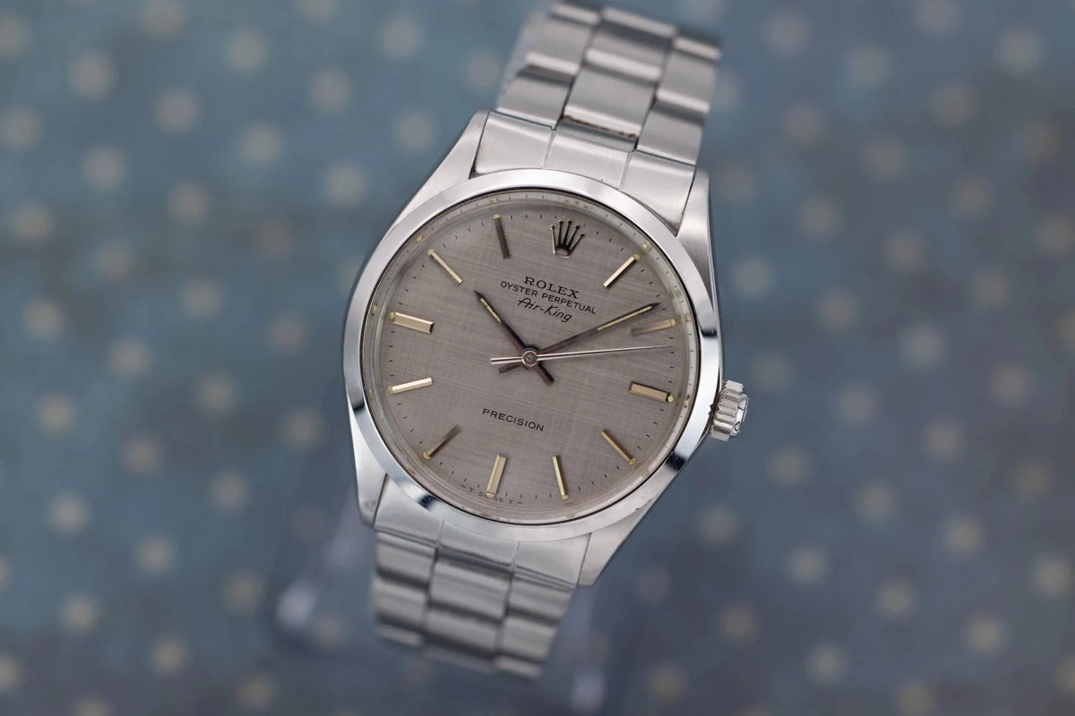 1971 Rolex Air-King Ref. 5500 | Silver Linen Dial - Sierra Time Co