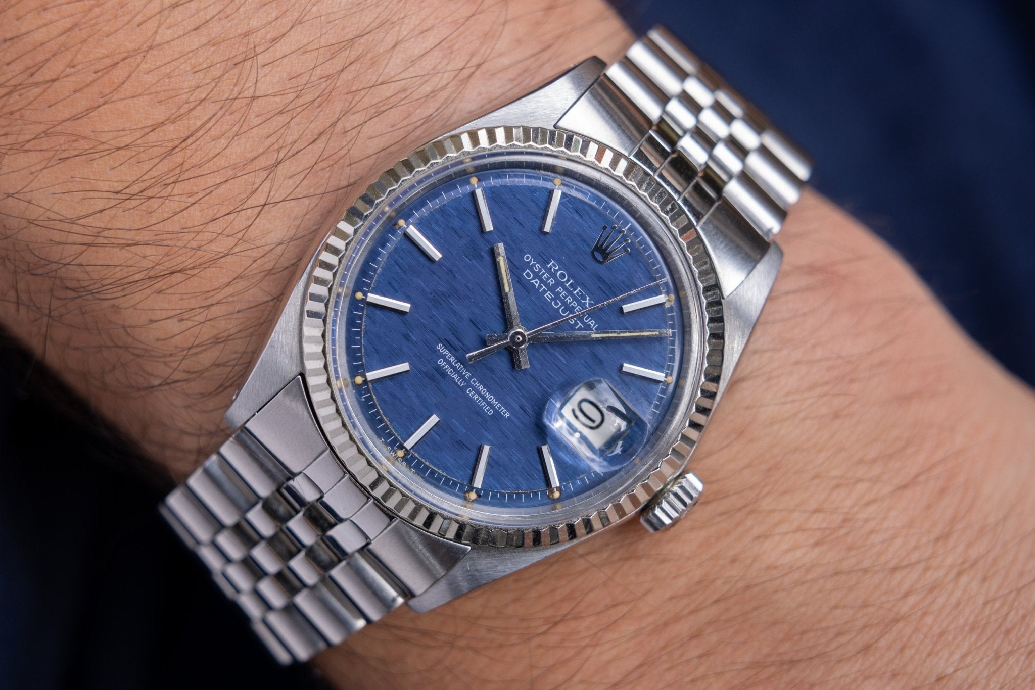1971 Rolex Datejust Ref. 1601 | Blue Mosaic Dial - Sierra Time Co