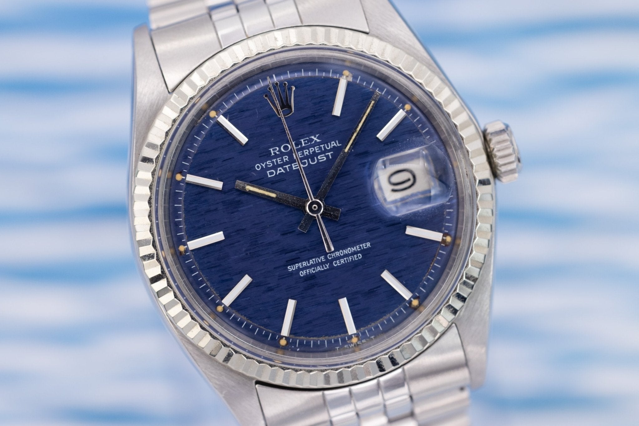 1971 Rolex Datejust Ref. 1601 | Blue Mosaic Dial - Sierra Time Co