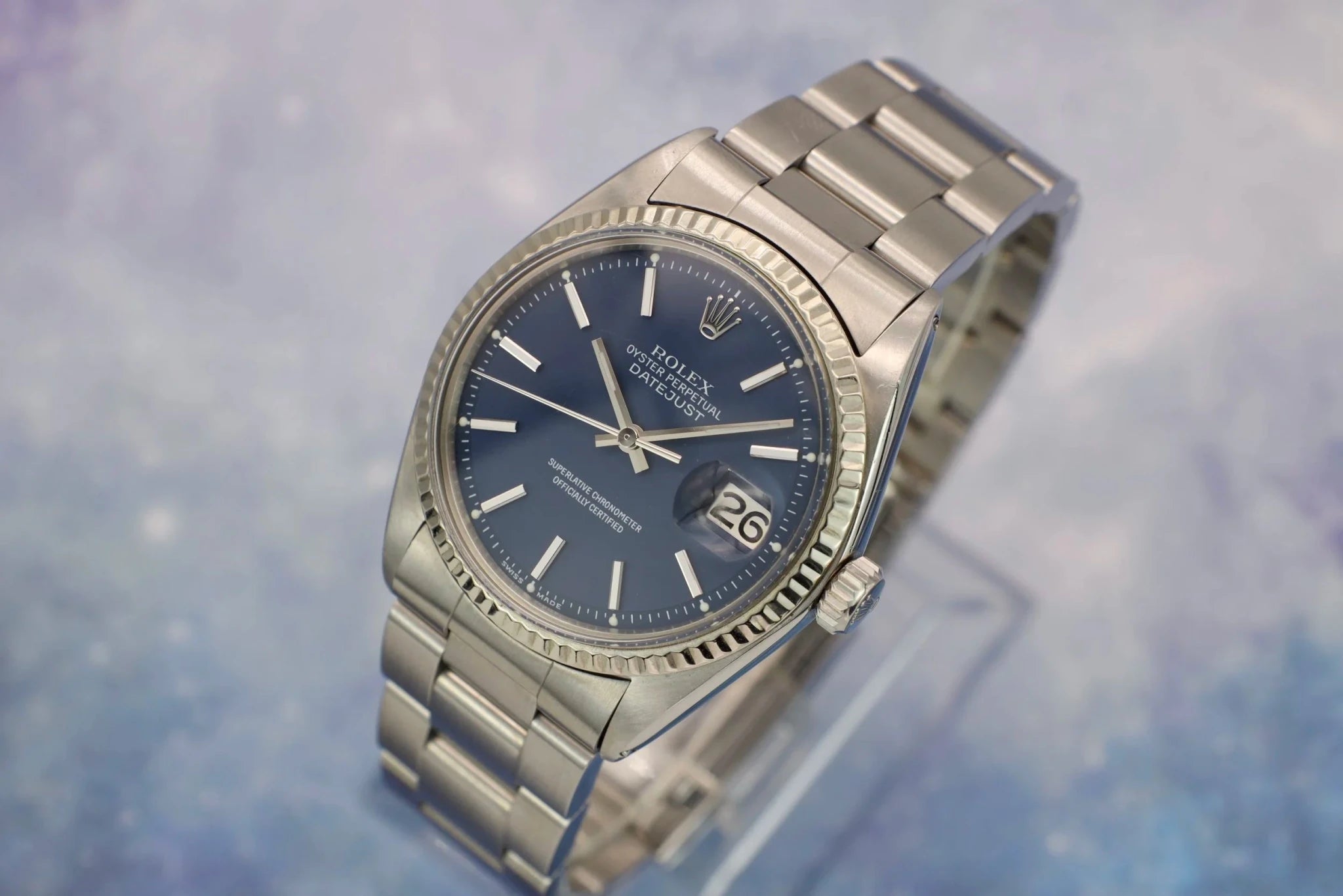 1971 Rolex Datejust Ref. 1601 | Matte Blue Dial - Sierra Time Co