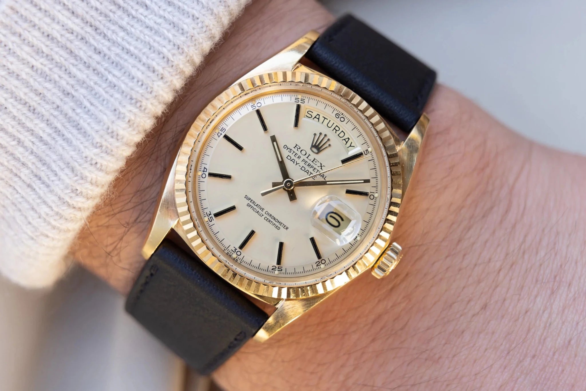 1971 Rolex Day-Date Ref. 1803 | Light Champagne Chapter Ring Dial - Sierra Time Co