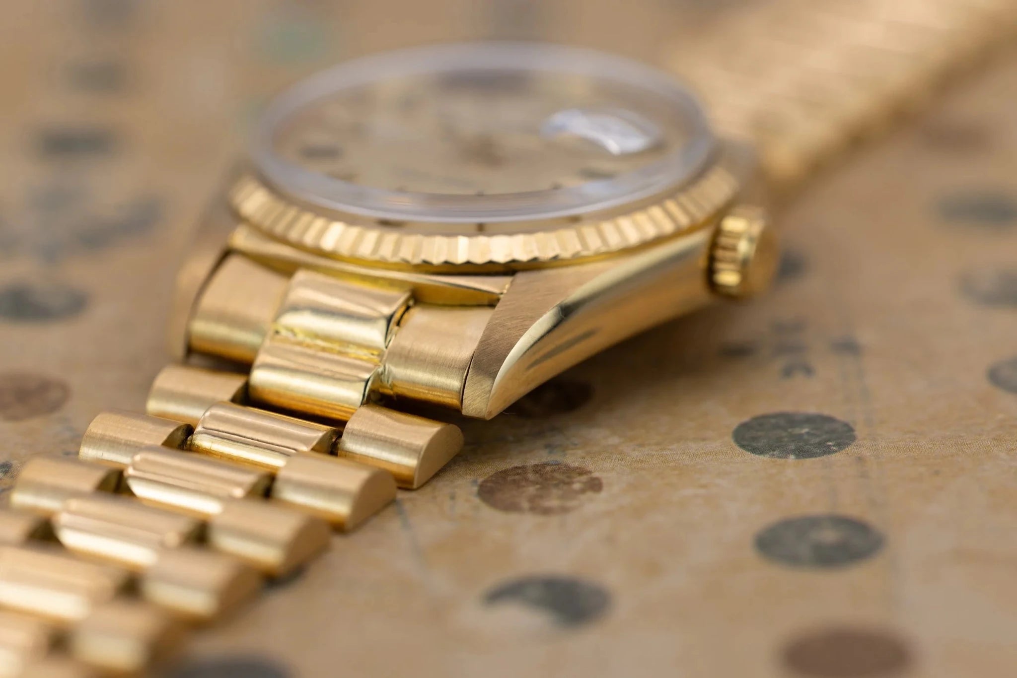 1971 Rolex Day-Date Ref. 1803 | Linen DIal | Onyx Markers - Sierra Time Co