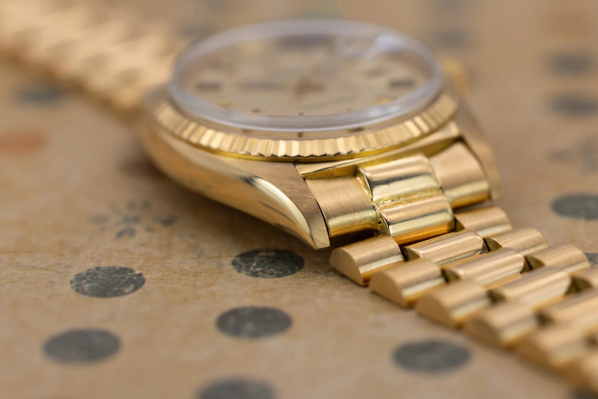 1971 Rolex Day-Date Ref. 1803 | Linen DIal | Onyx Markers - Sierra Time Co