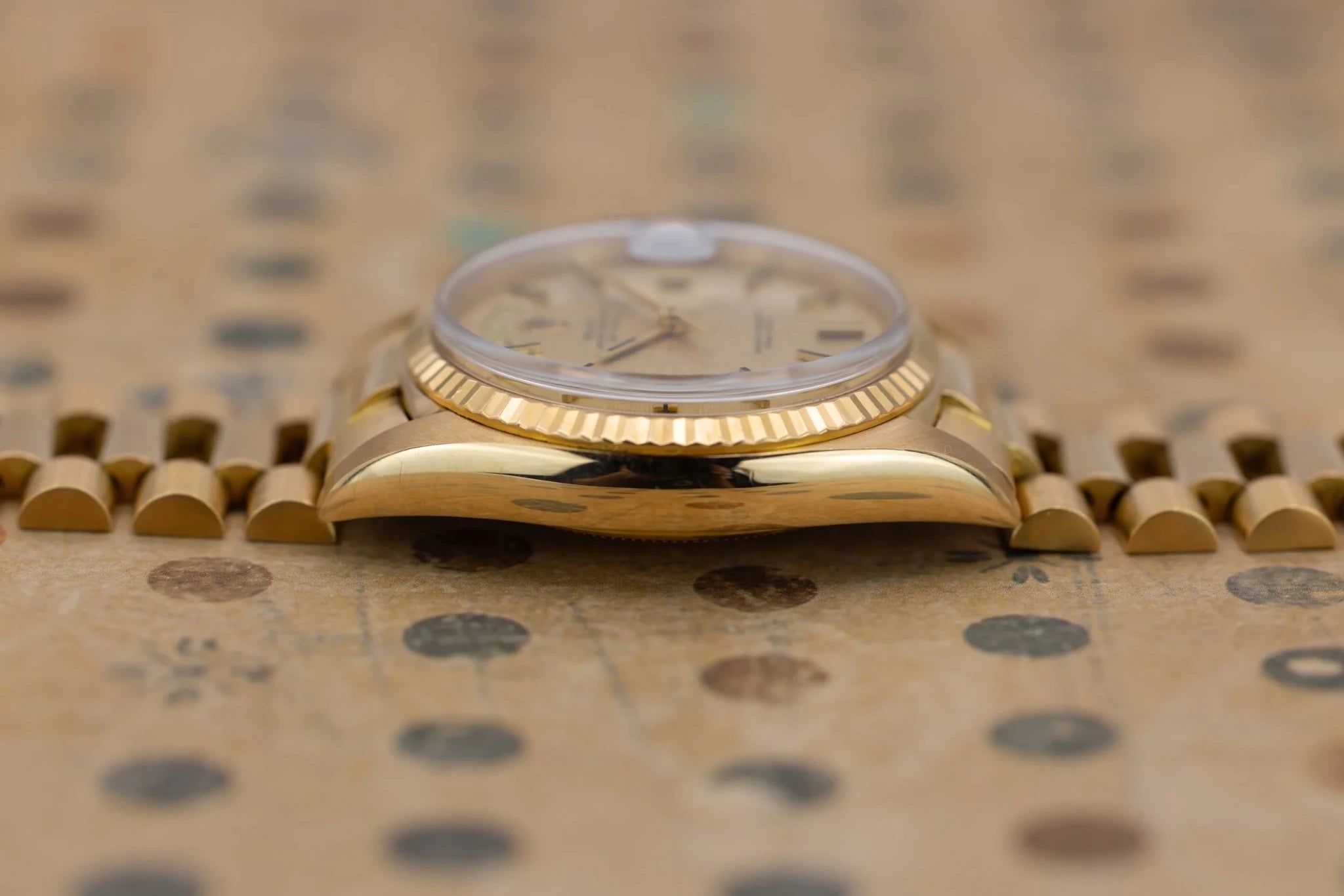 1971 Rolex Day-Date Ref. 1803 | Linen DIal | Onyx Markers - Sierra Time Co