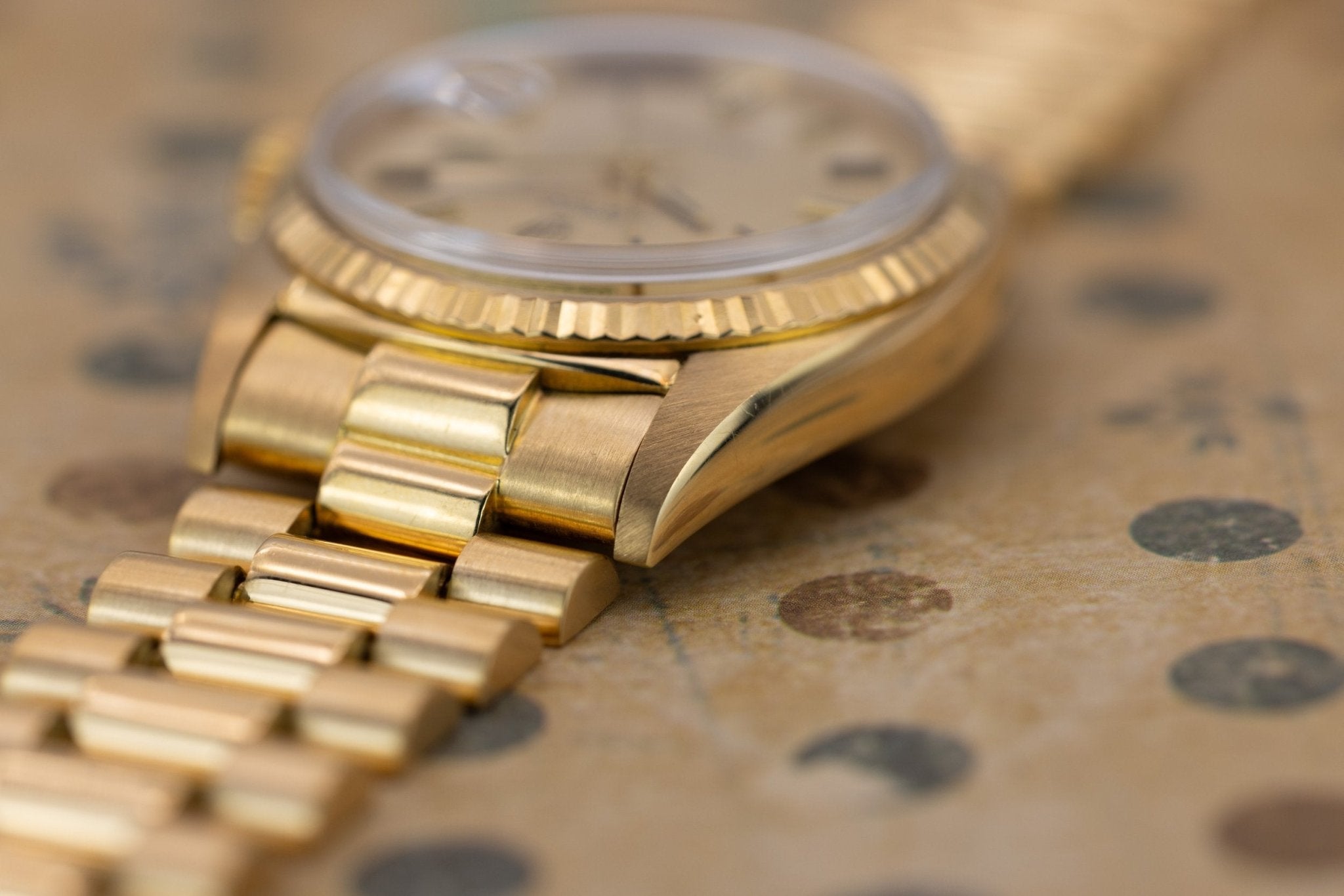 1971 Rolex Day-Date Ref. 1803 | Linen DIal | Onyx Markers - Sierra Time Co