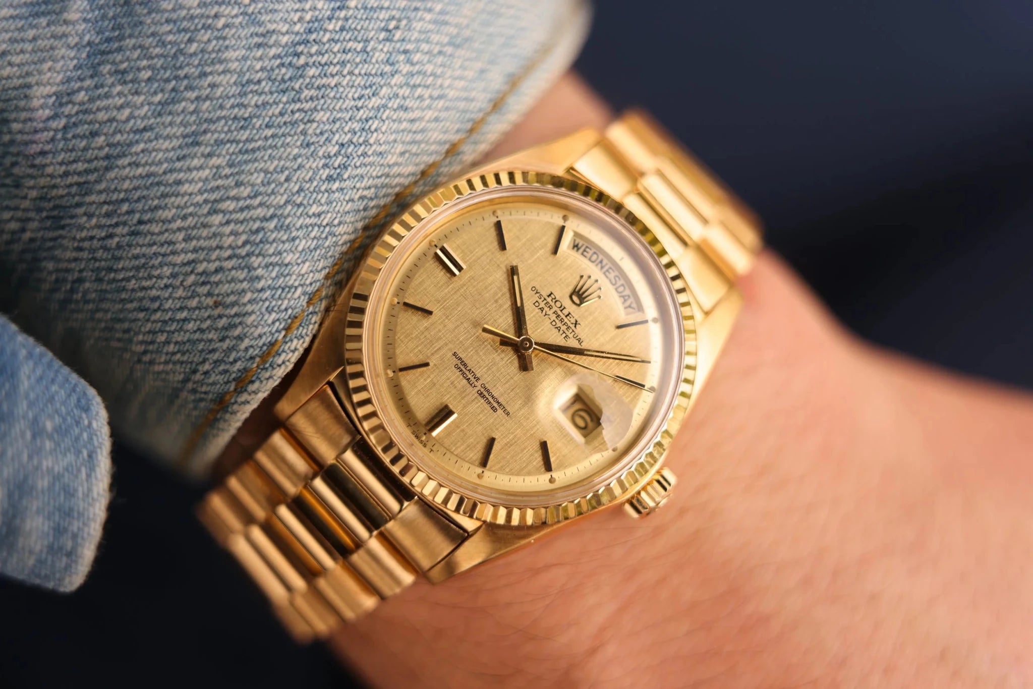 1971 Rolex Day-Date Ref. 1803 | Mint Condition | Linen Dial - Sierra Time Co
