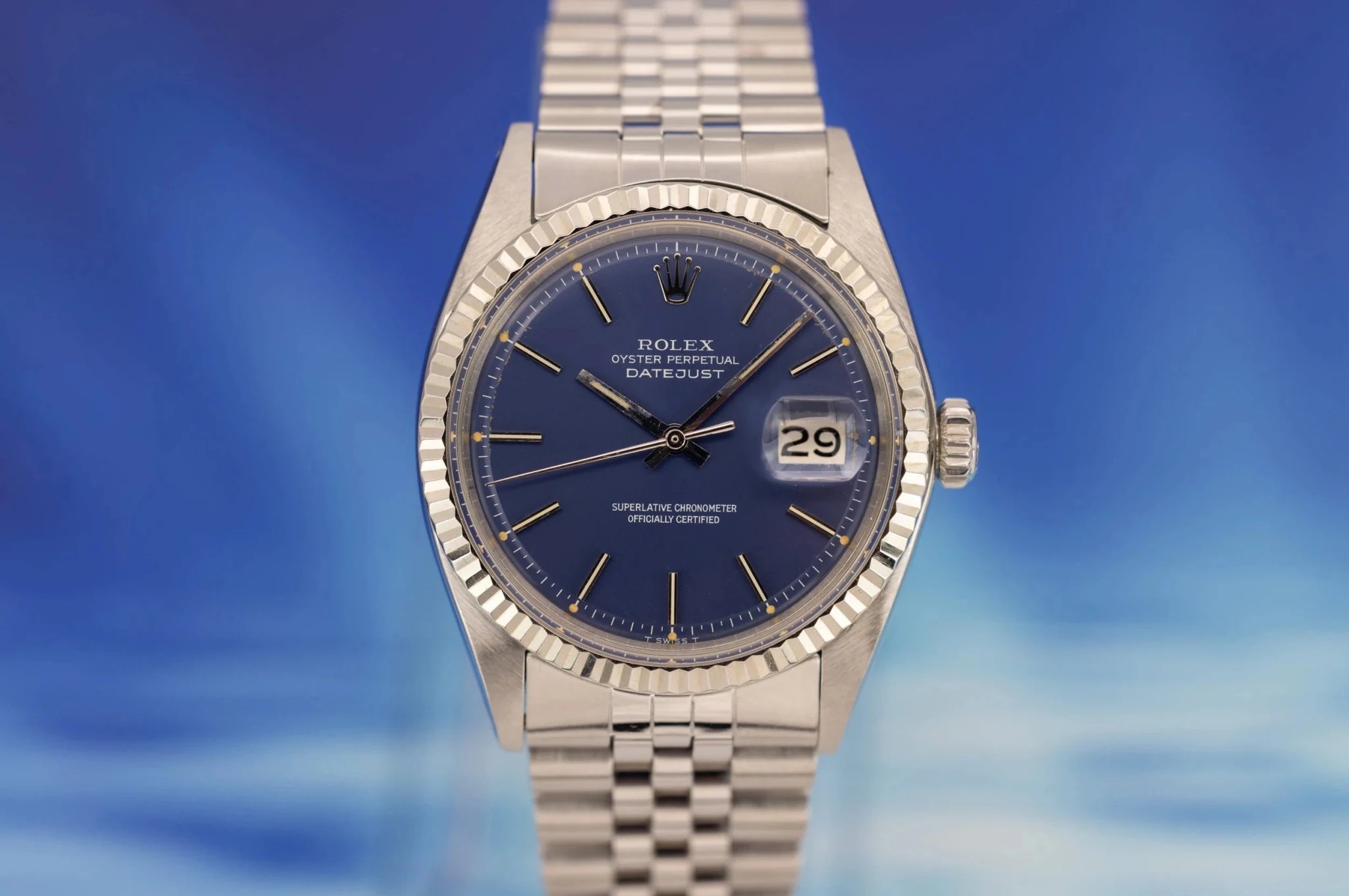 1972 Rolex Datejust Ref. 1601 | Rare Matte Navy Blue Dial - Sierra Time Co
