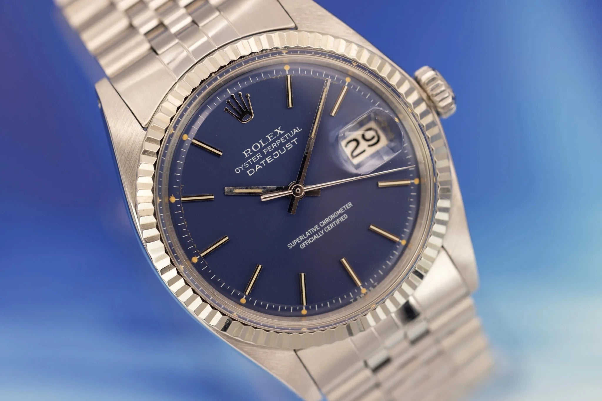 1972 Rolex Datejust Ref. 1601 | Rare Matte Navy Blue Dial - Sierra Time Co