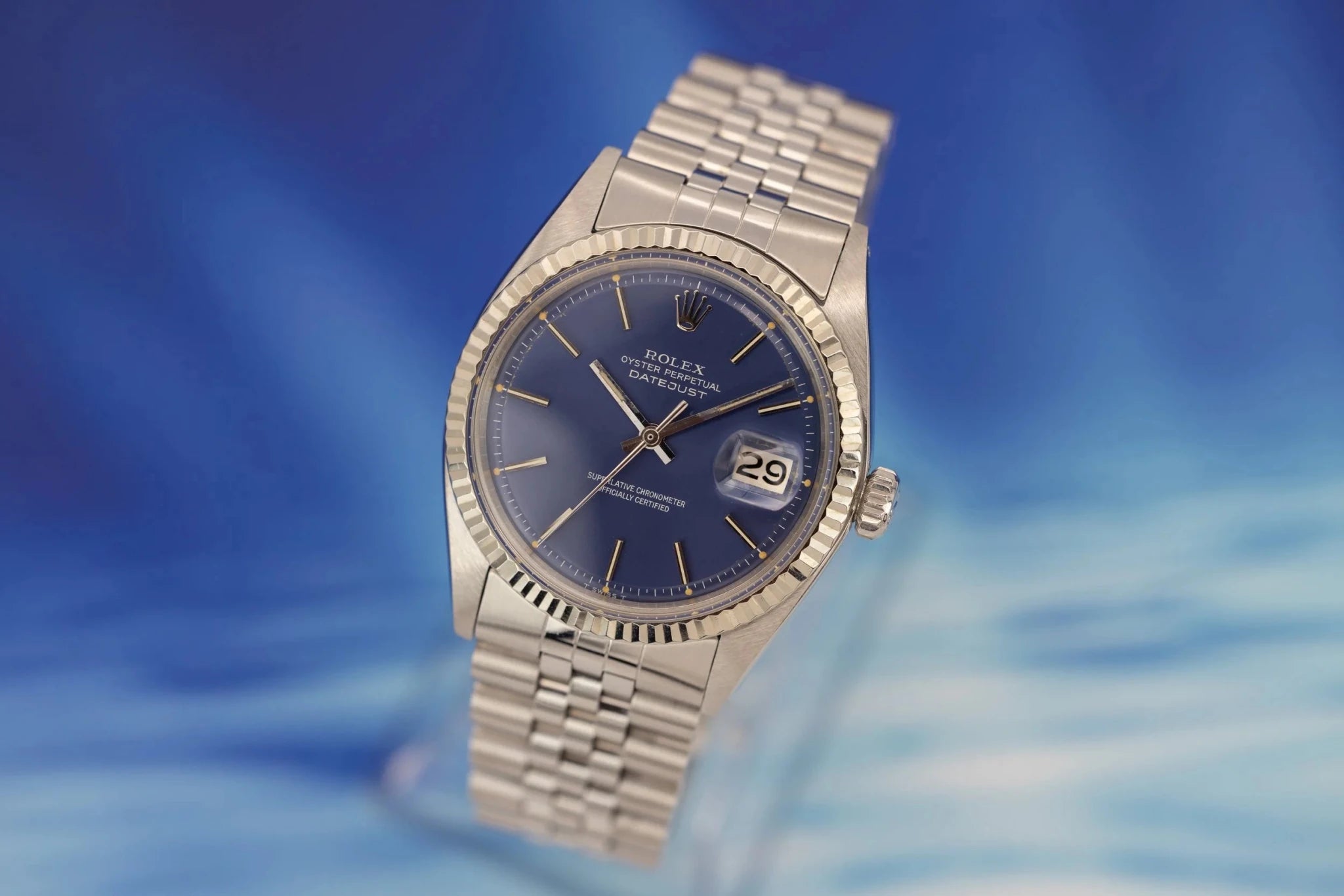 1972 Rolex Datejust Ref. 1601 | Rare Matte Navy Blue Dial - Sierra Time Co