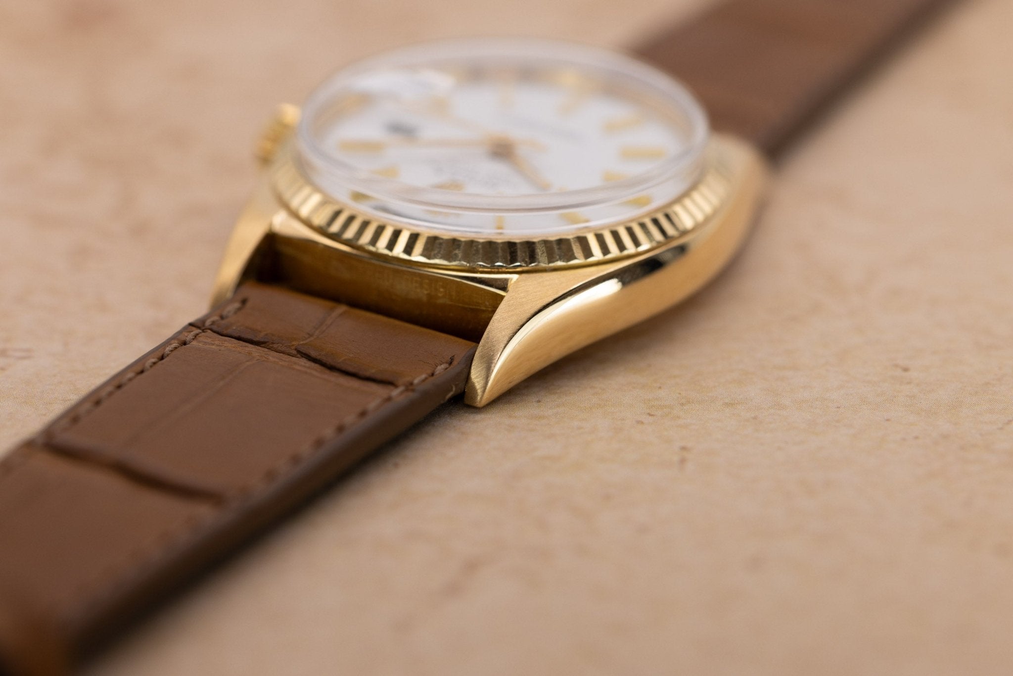 1972 Rolex Day-Date Ref. 1803 | 18K Yellow Gold | White Red Quarter Dial | Serviced - Sierra Time Co