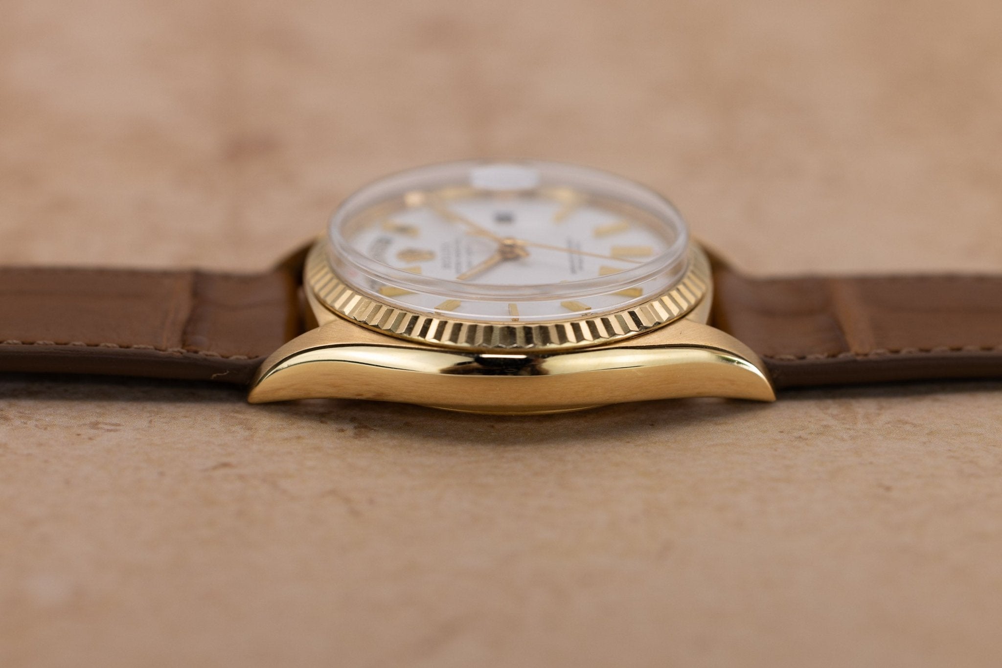 1972 Rolex Day-Date Ref. 1803 | 18K Yellow Gold | White Red Quarter Dial | Serviced - Sierra Time Co
