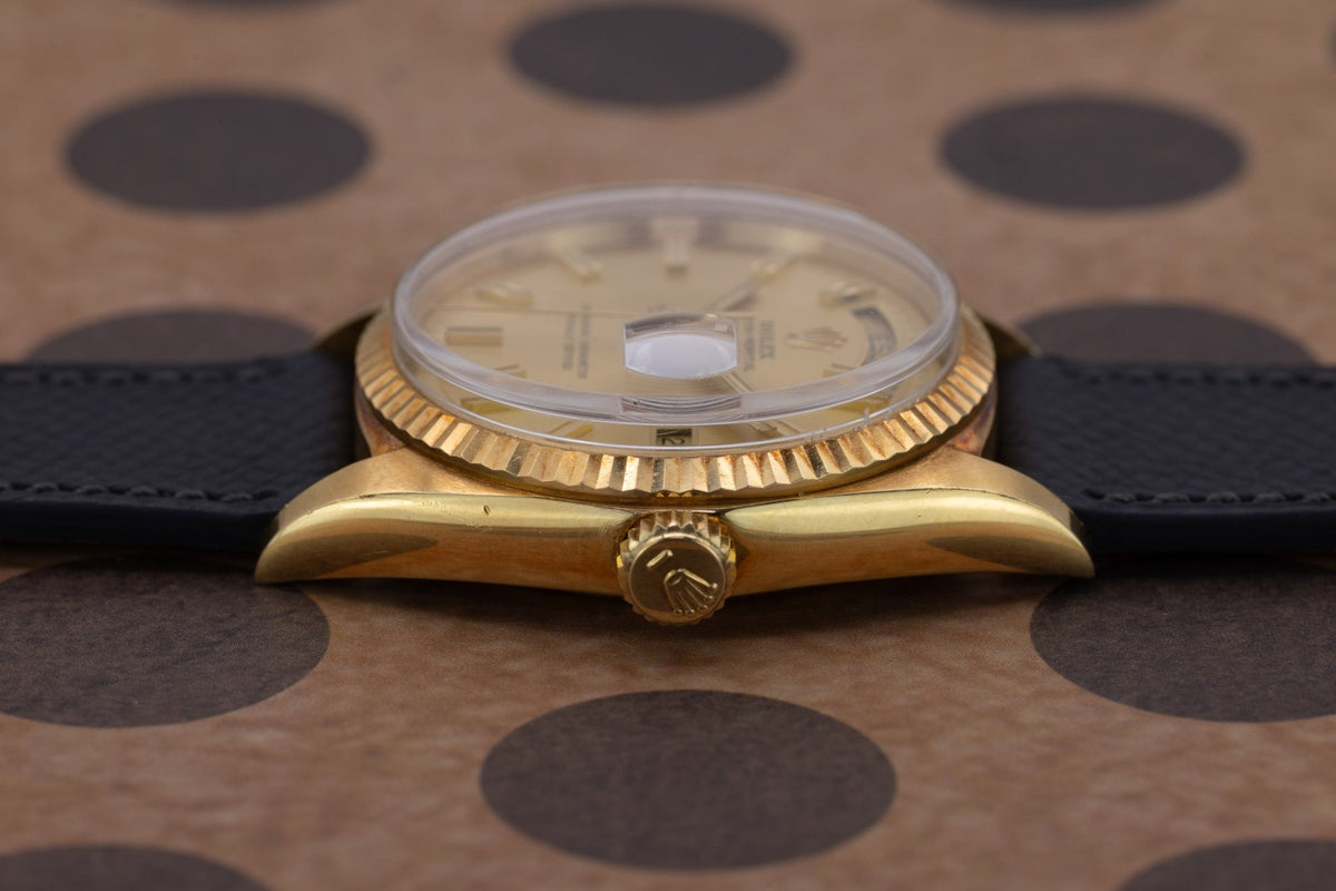 1972 Rolex Day-Date Ref. 1803 | Champagne Wide Boy Dial - Sierra Time Co